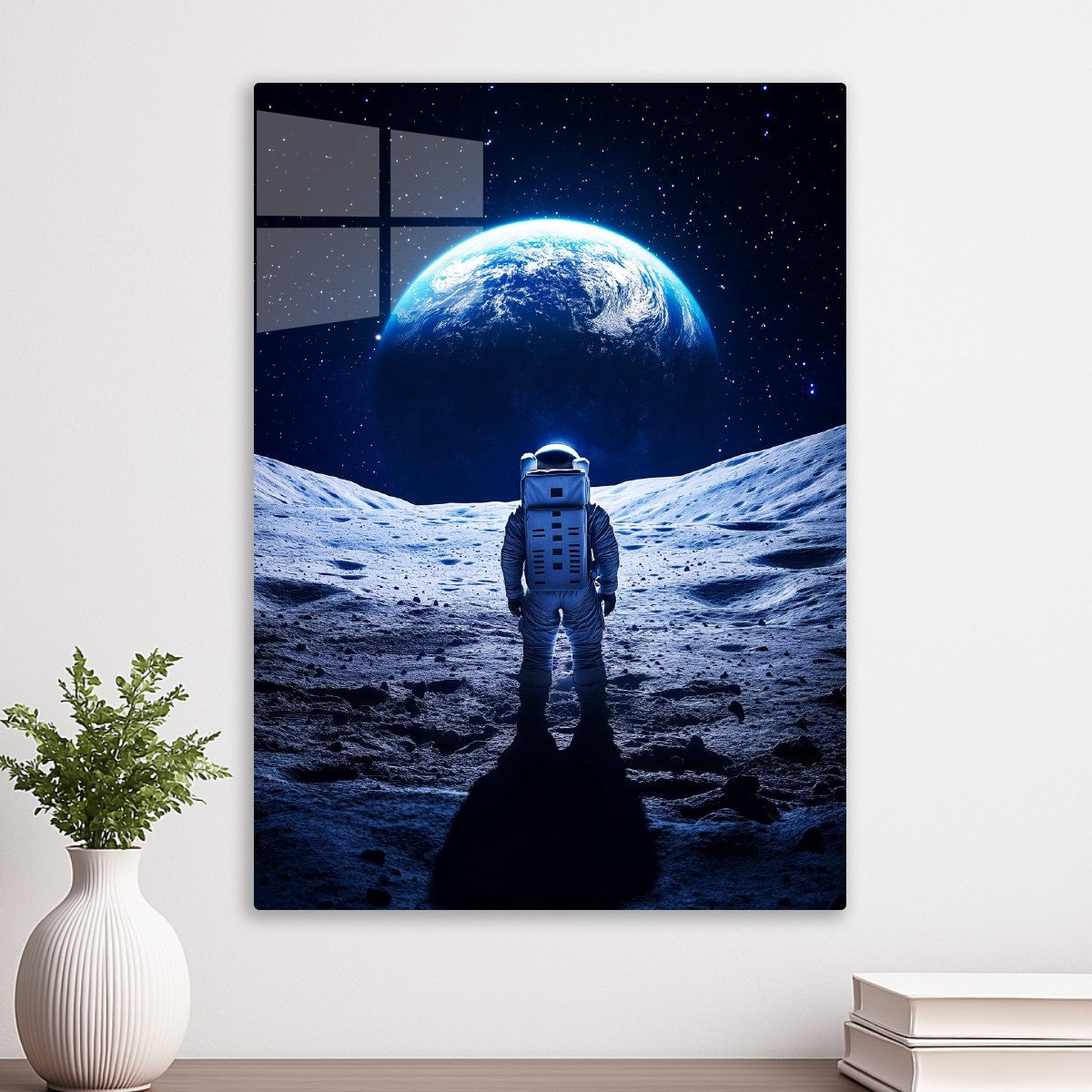 Astronaut looking at earth