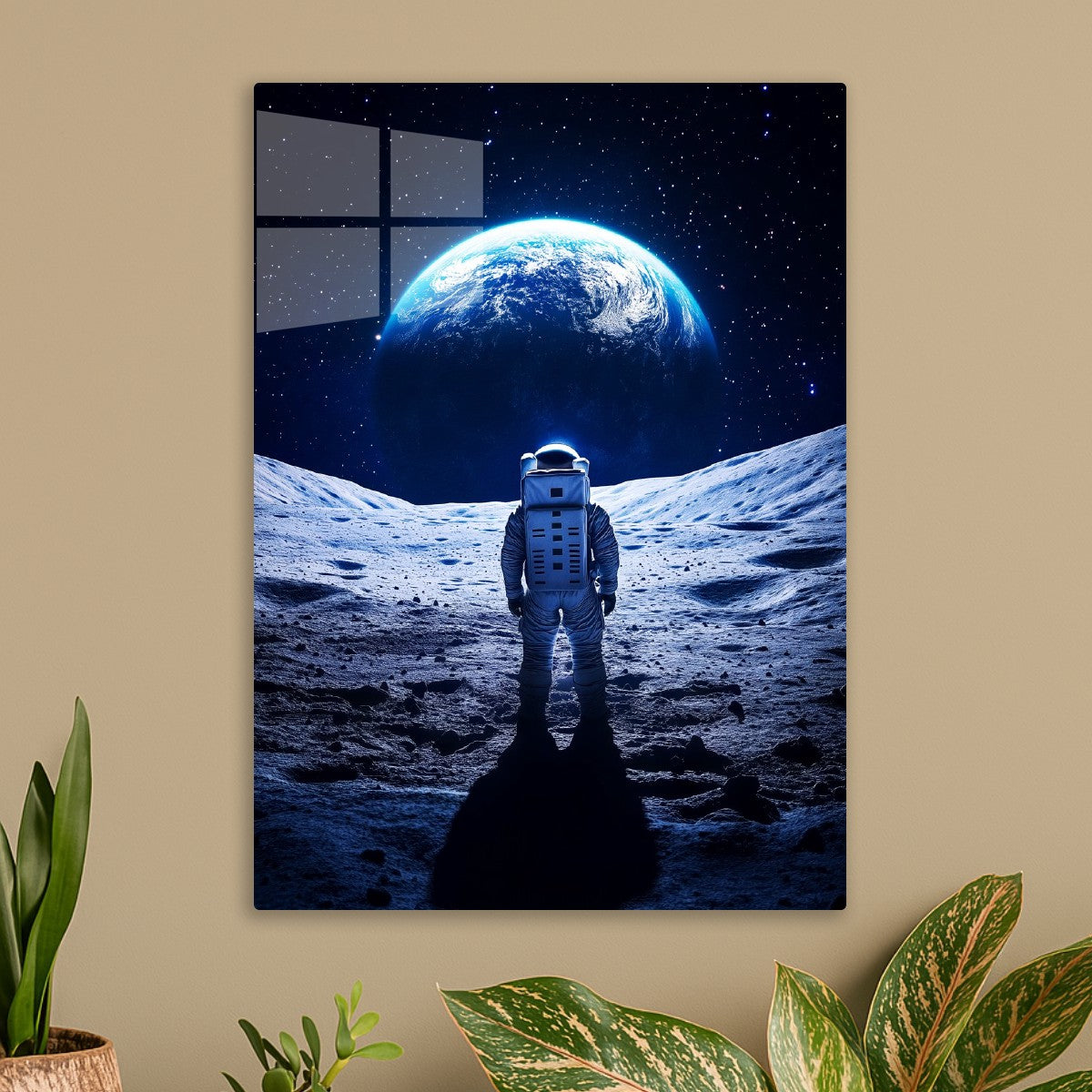 Astronaut looking at earth