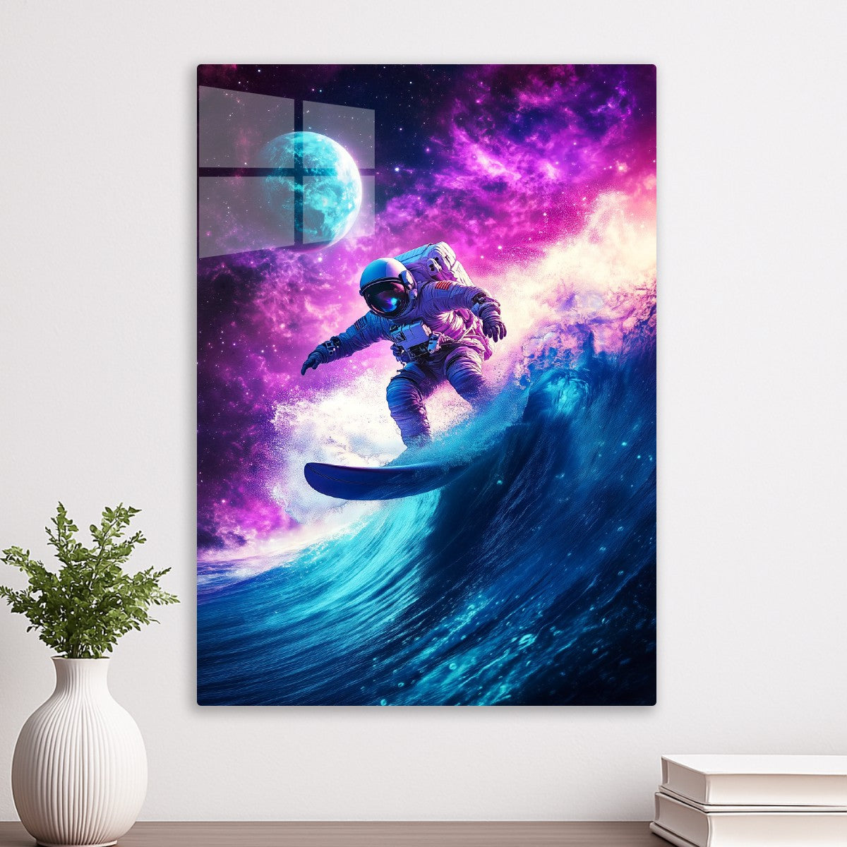 Astronaut Surfing in Space