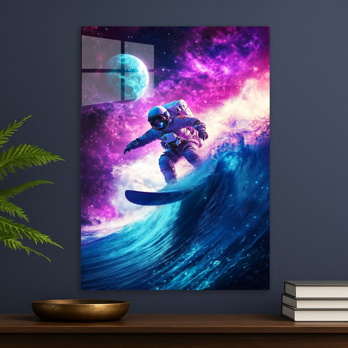 Astronaut Surfing in Space
