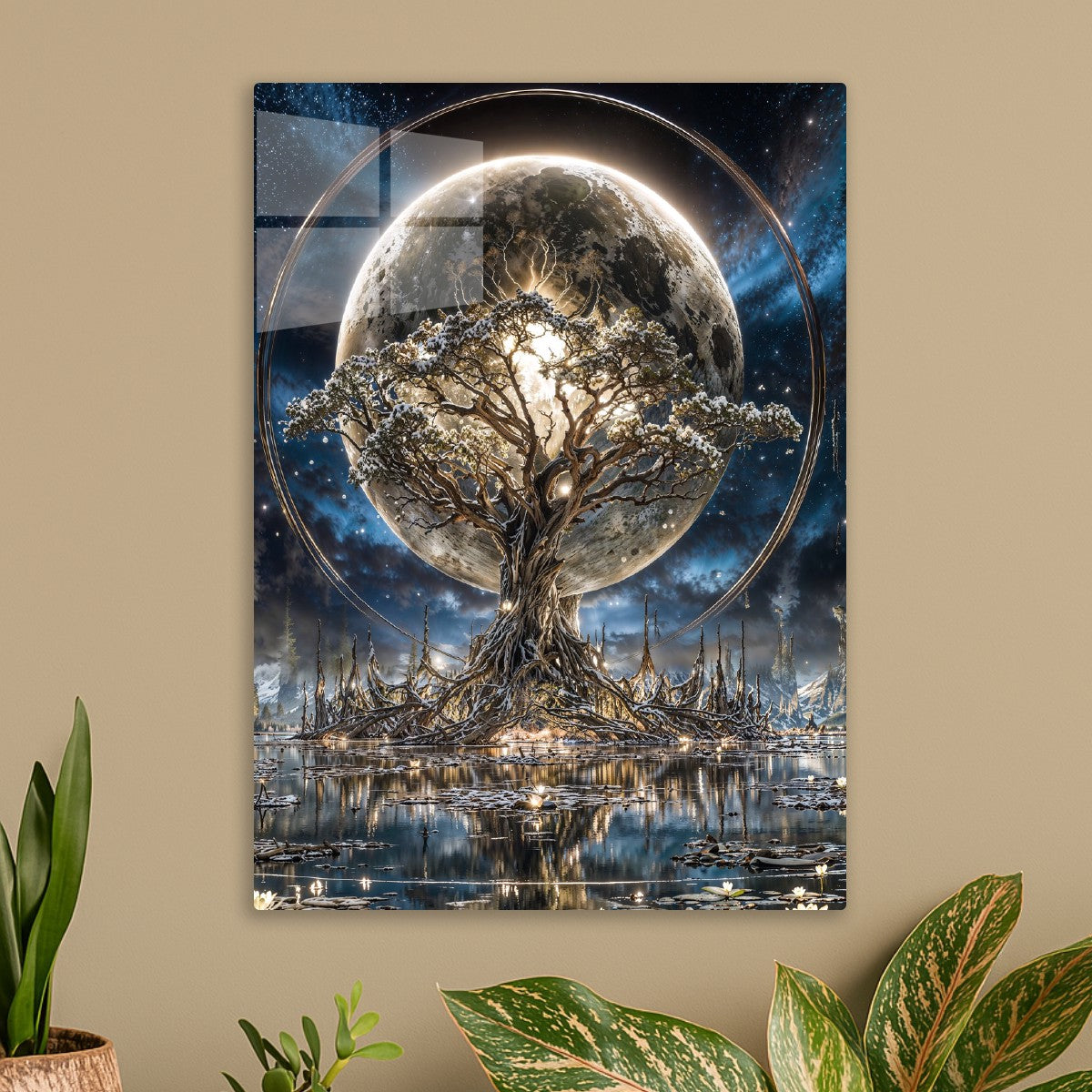 Lunar Tree over Mirror Lake