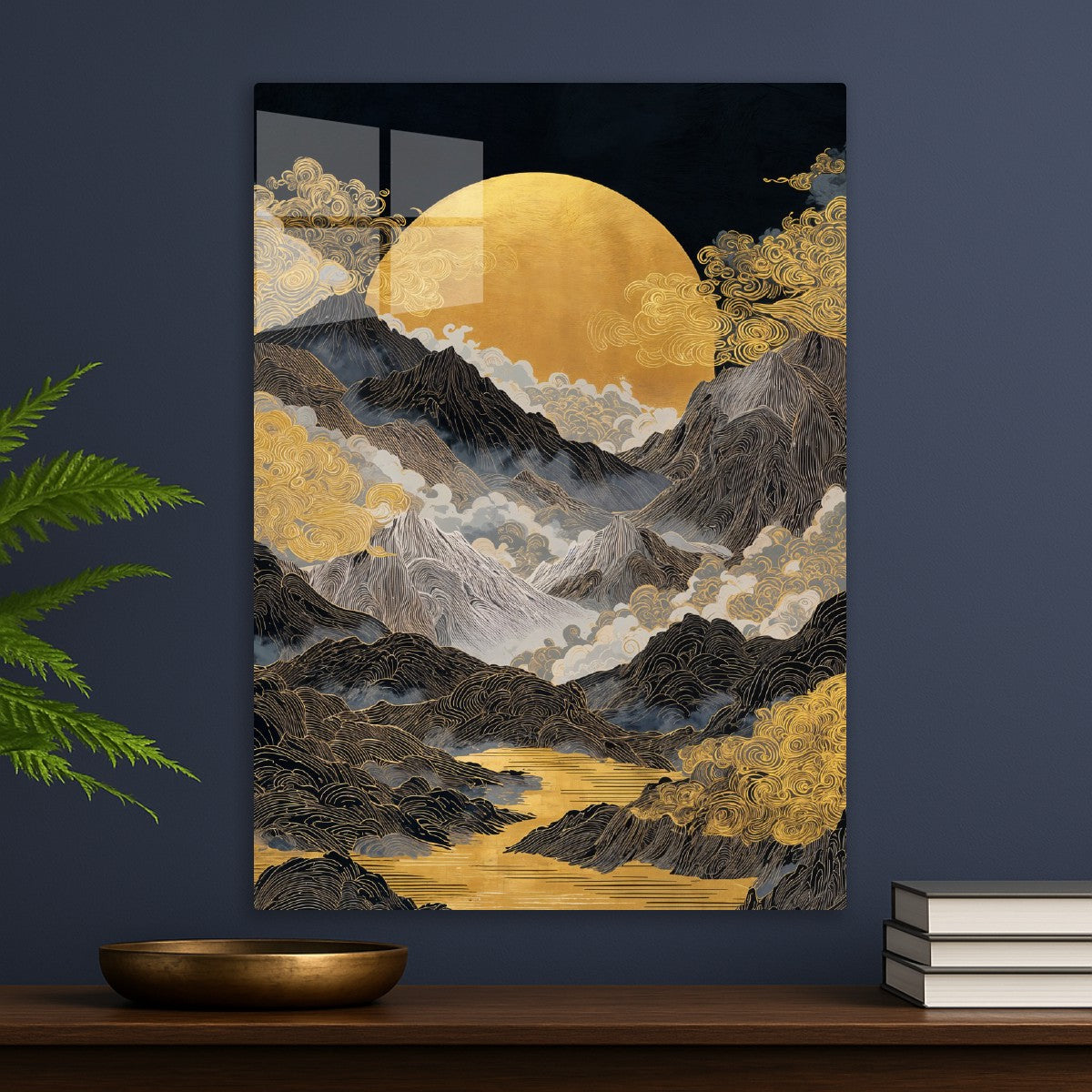 Celestial Peaks Bathed in Gold
