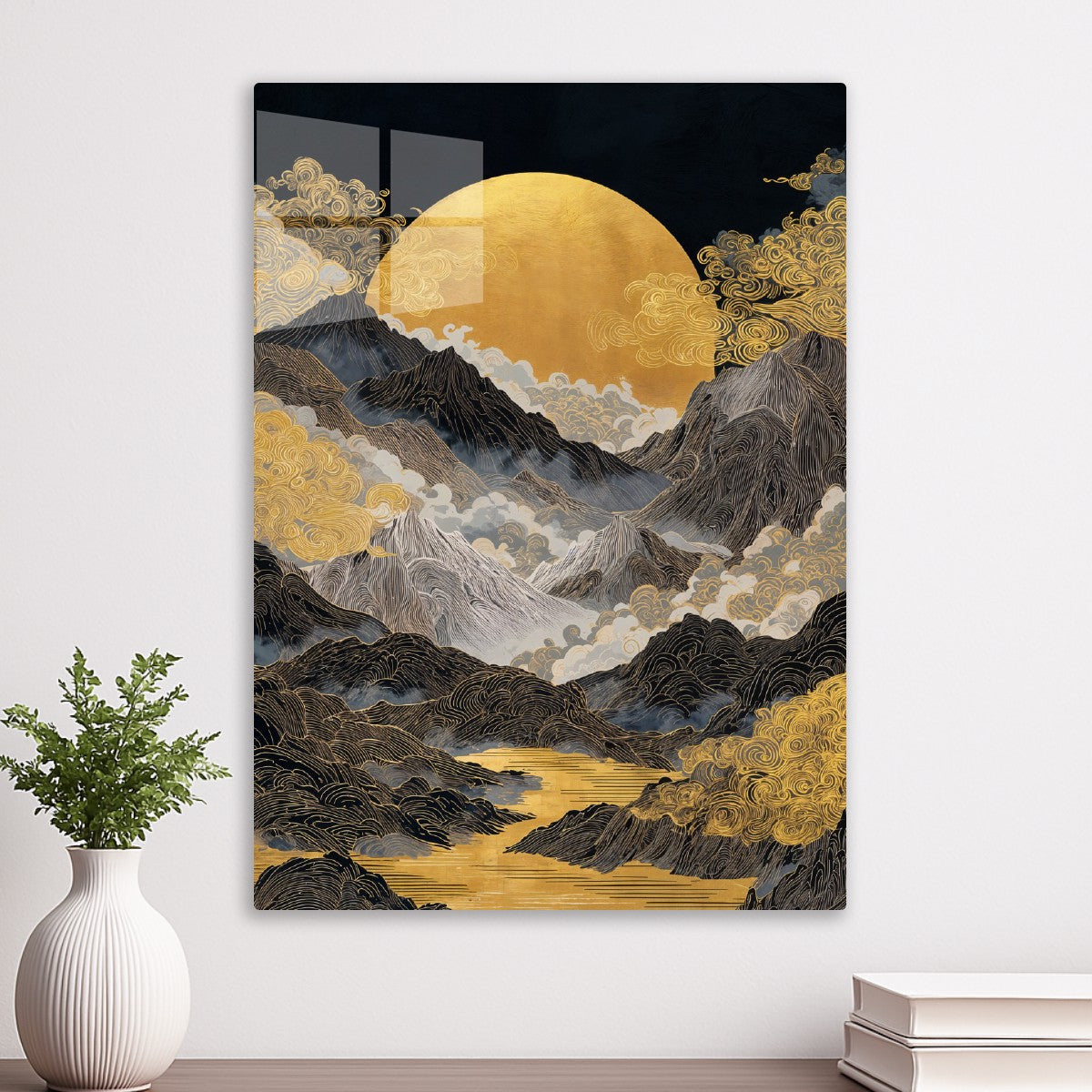 Celestial Peaks Bathed in Gold