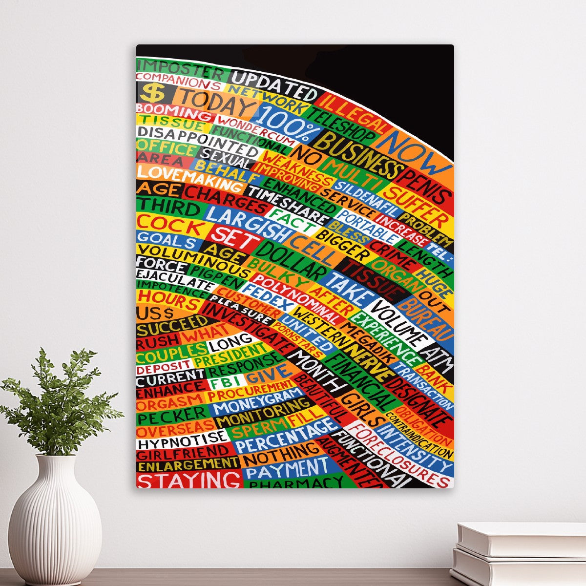Colorful Word Spiral
