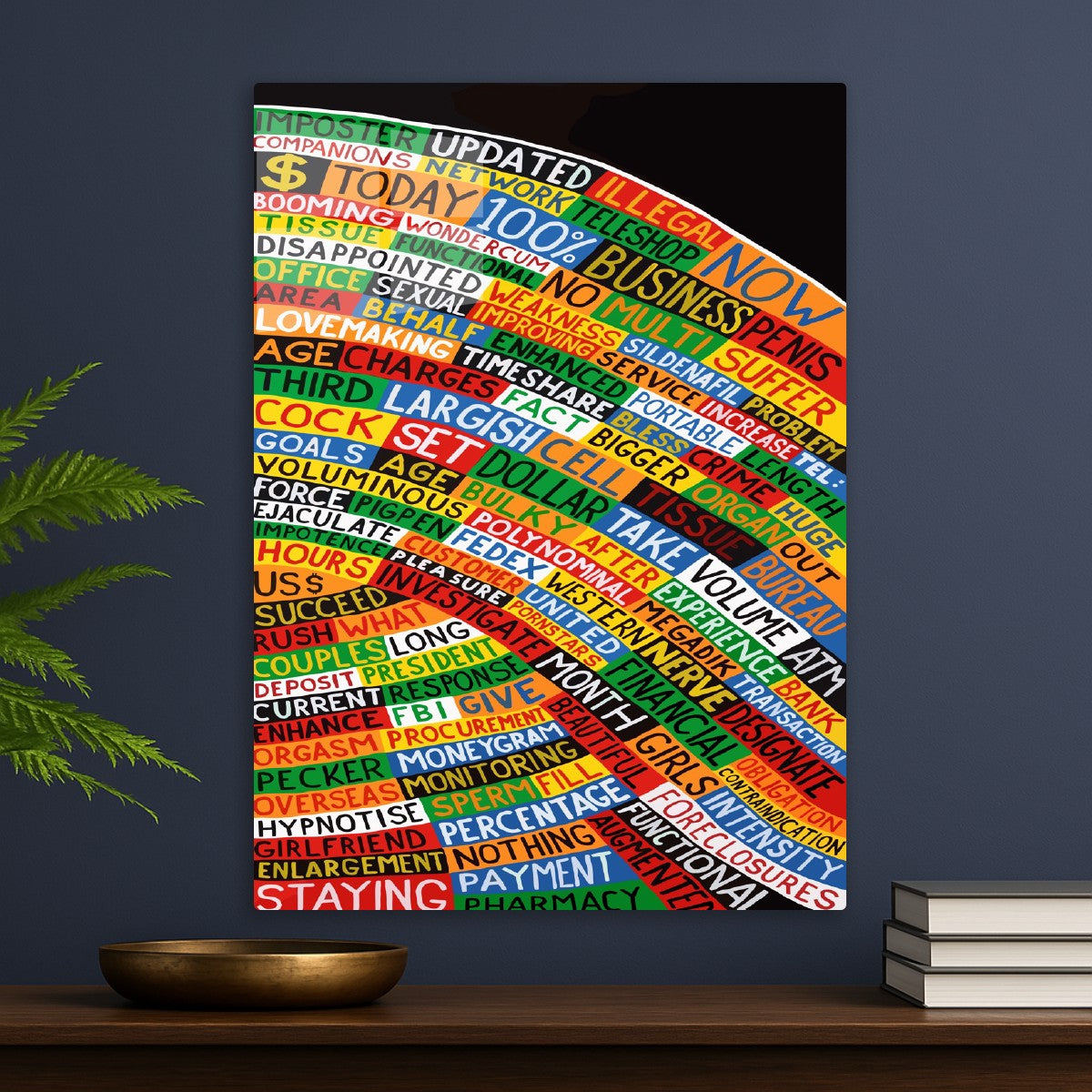 Colorful Word Spiral