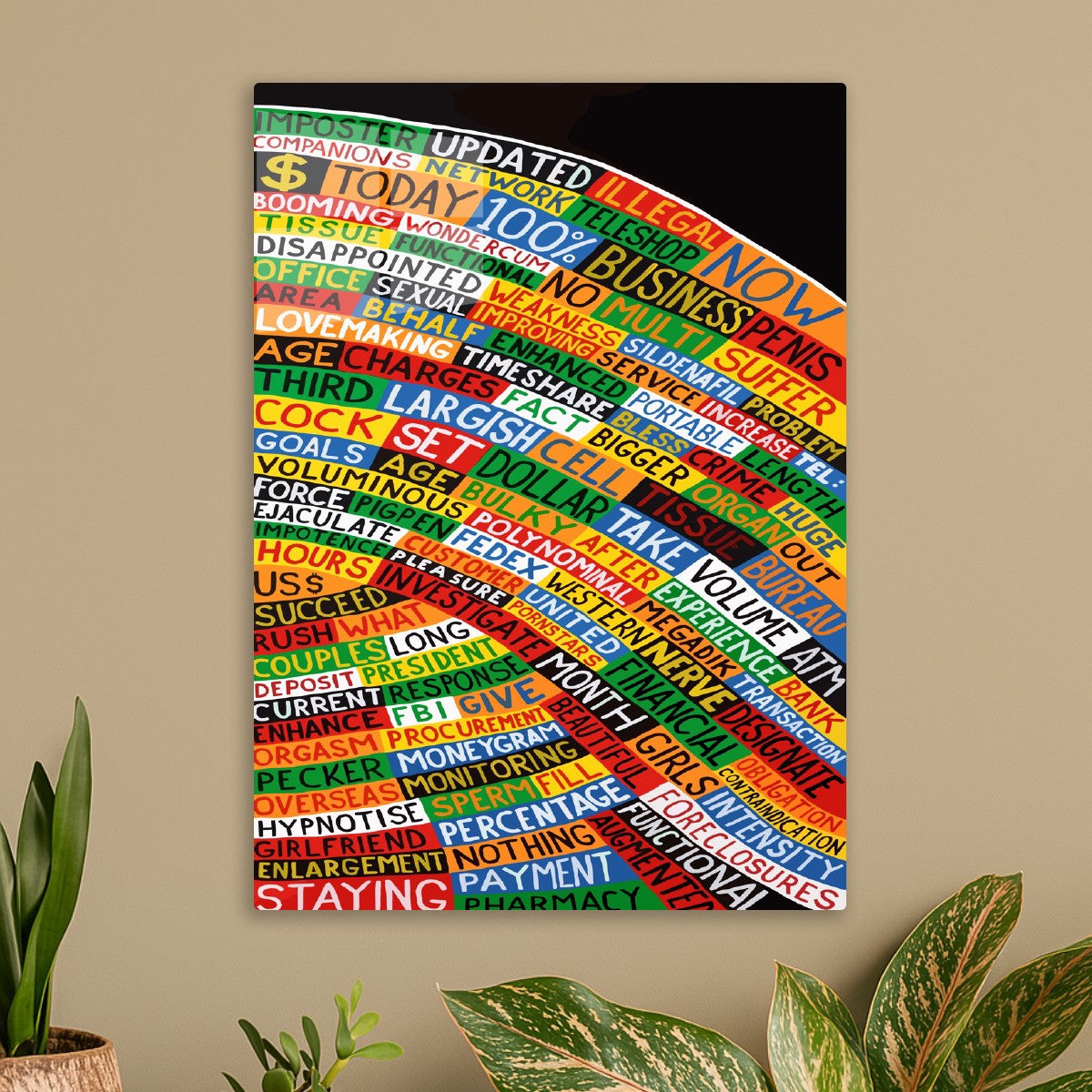 Colorful Word Spiral