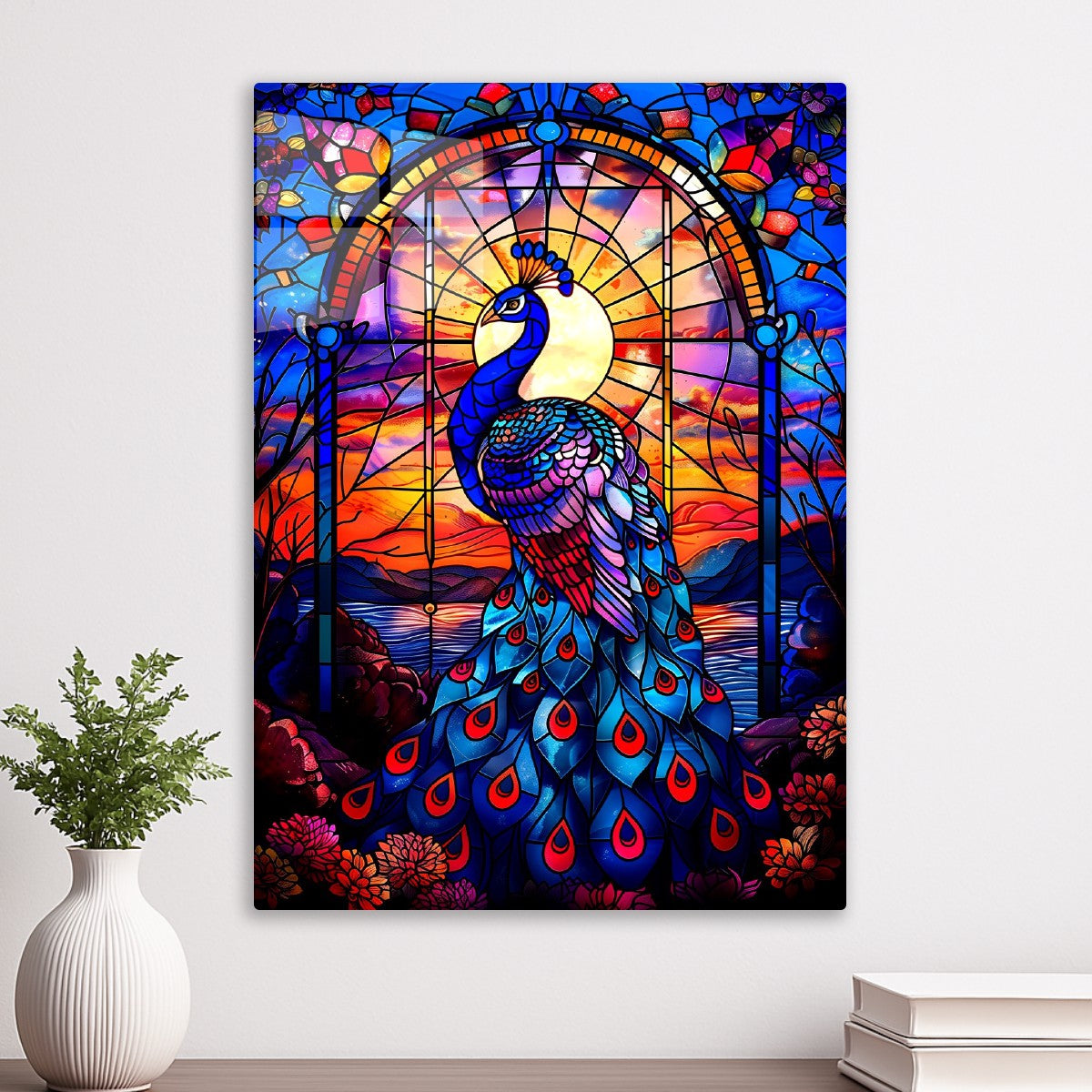 Stained Glass Peacock