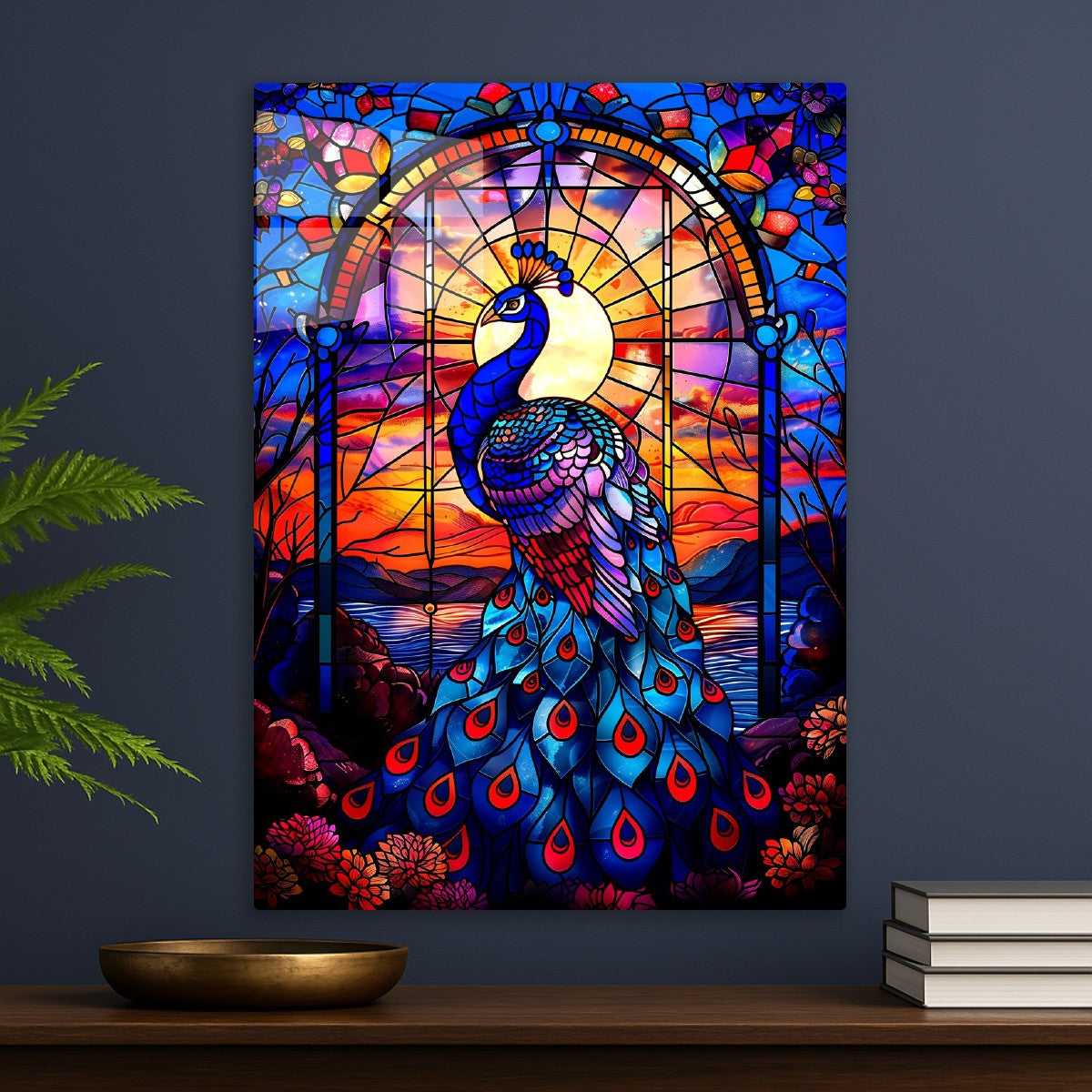 Stained Glass Peacock