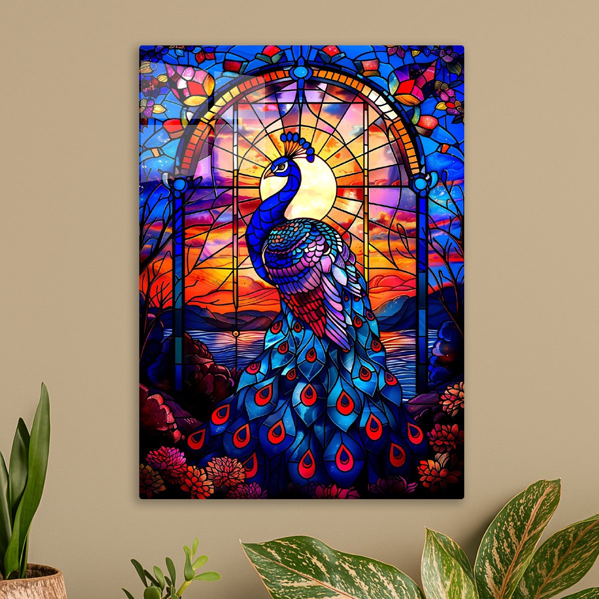 Stained Glass Peacock