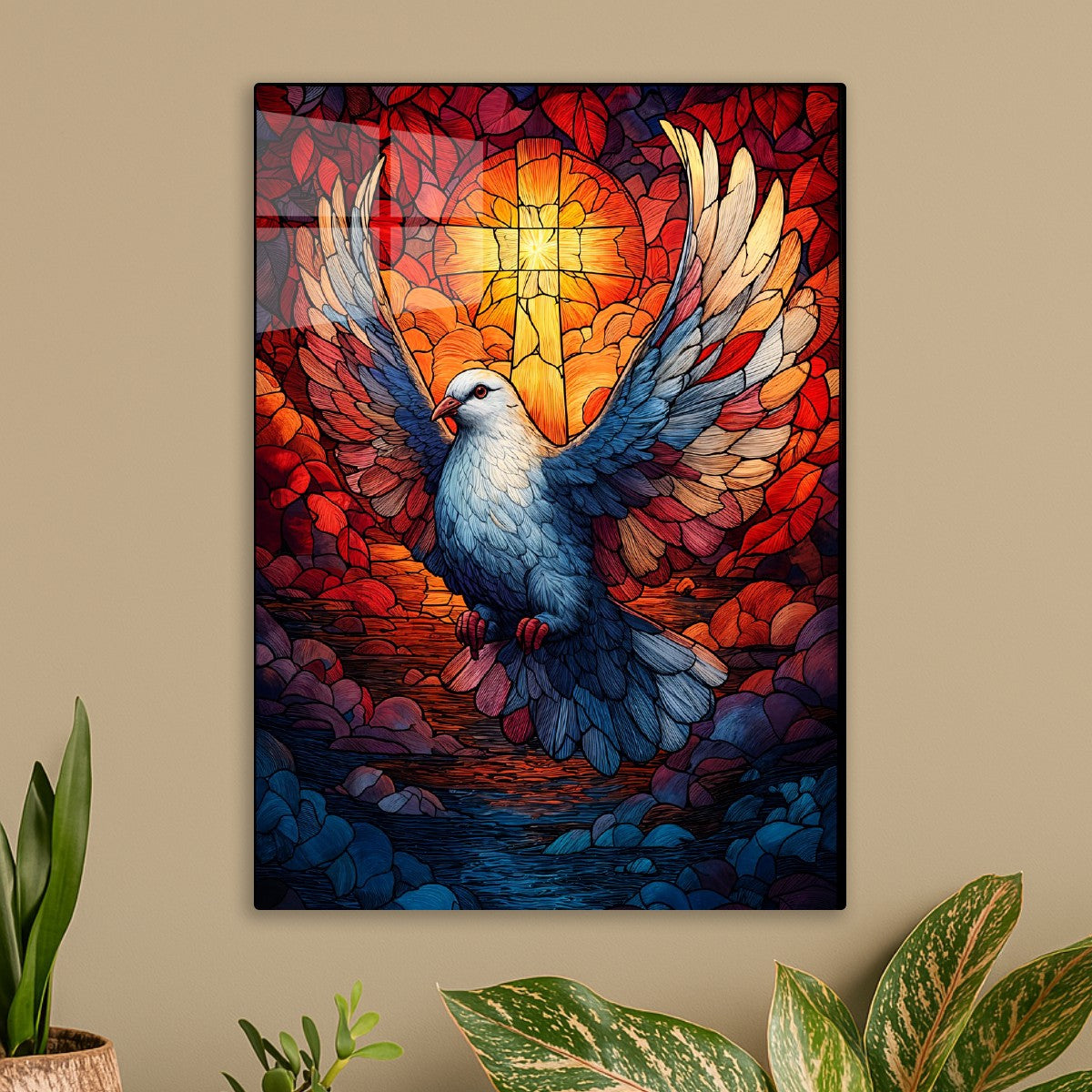 Holy Spirit Stained Glass Dove
