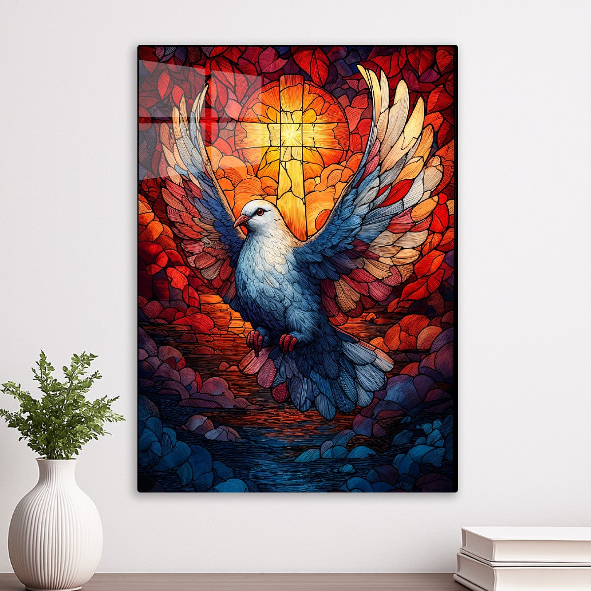 Holy Spirit Stained Glass Dove