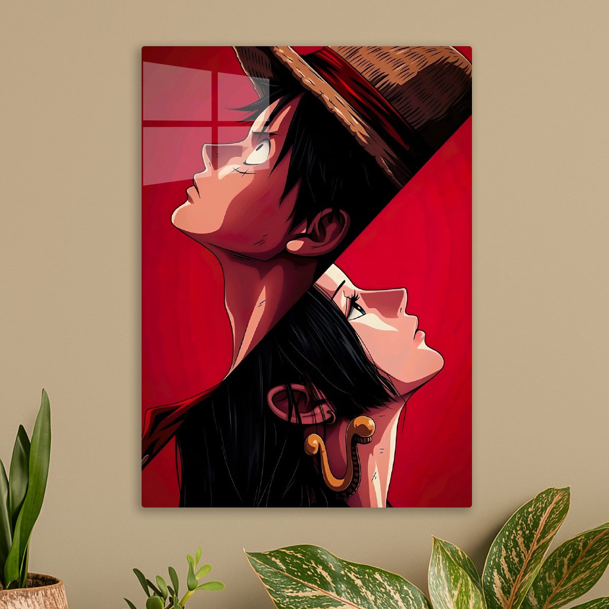 Close up of Luffy and Boa 