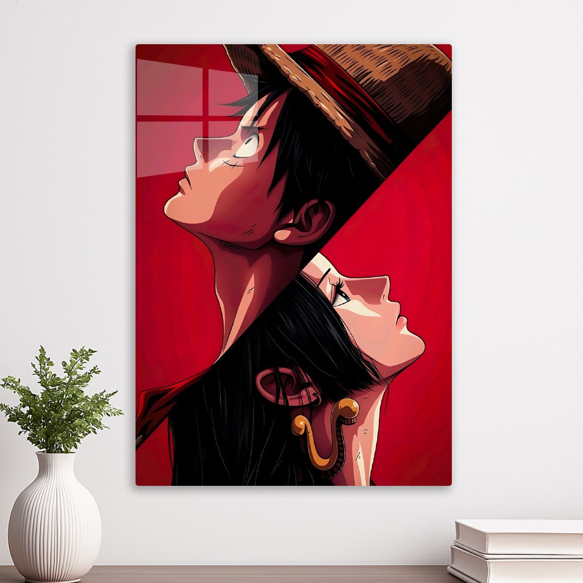 Close up of Luffy and Boa 
