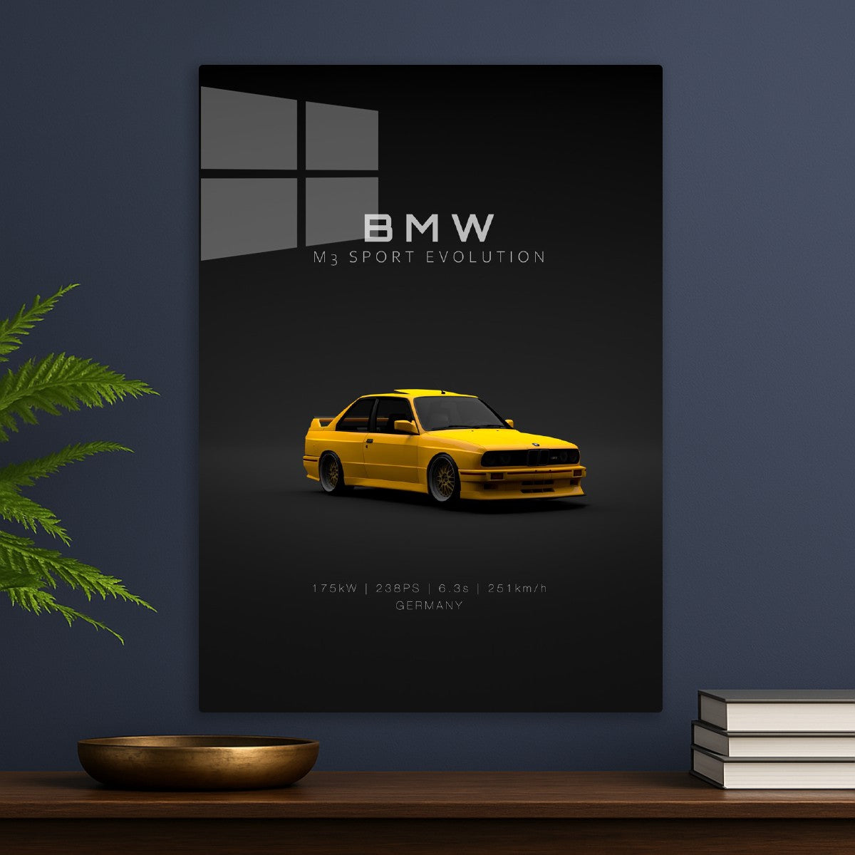BMW M3 E30 Evo 3 Yellow Front
