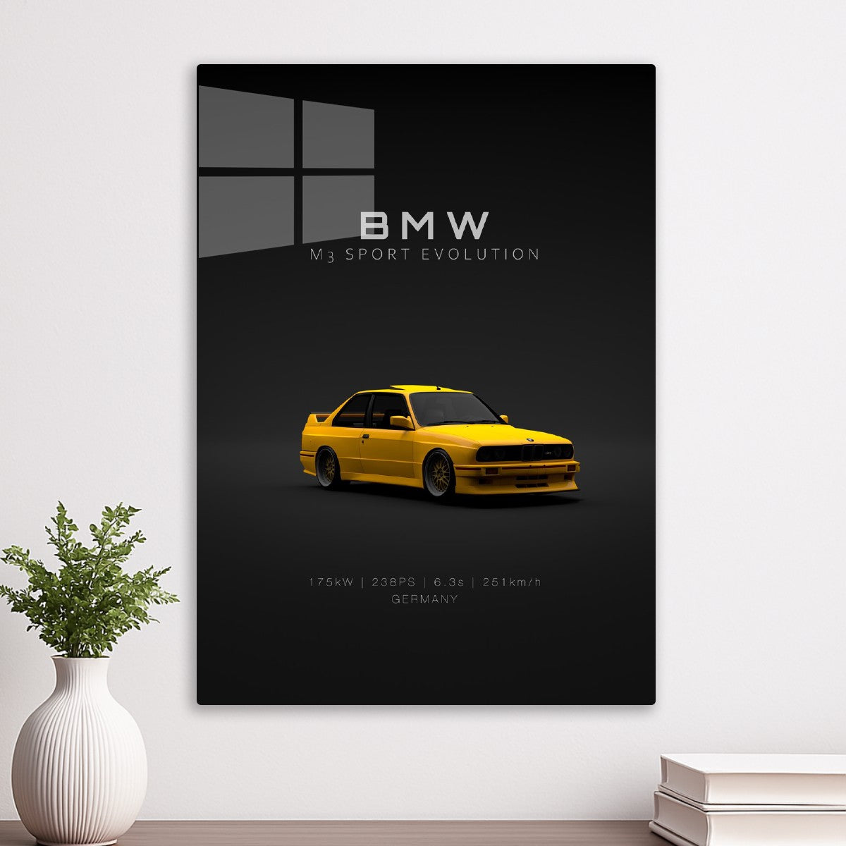 BMW M3 E30 Evo 3 Yellow Front