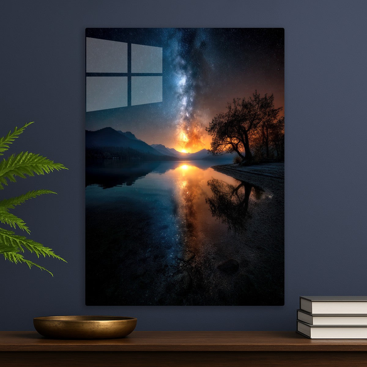Starry Sky Reflected in Lake