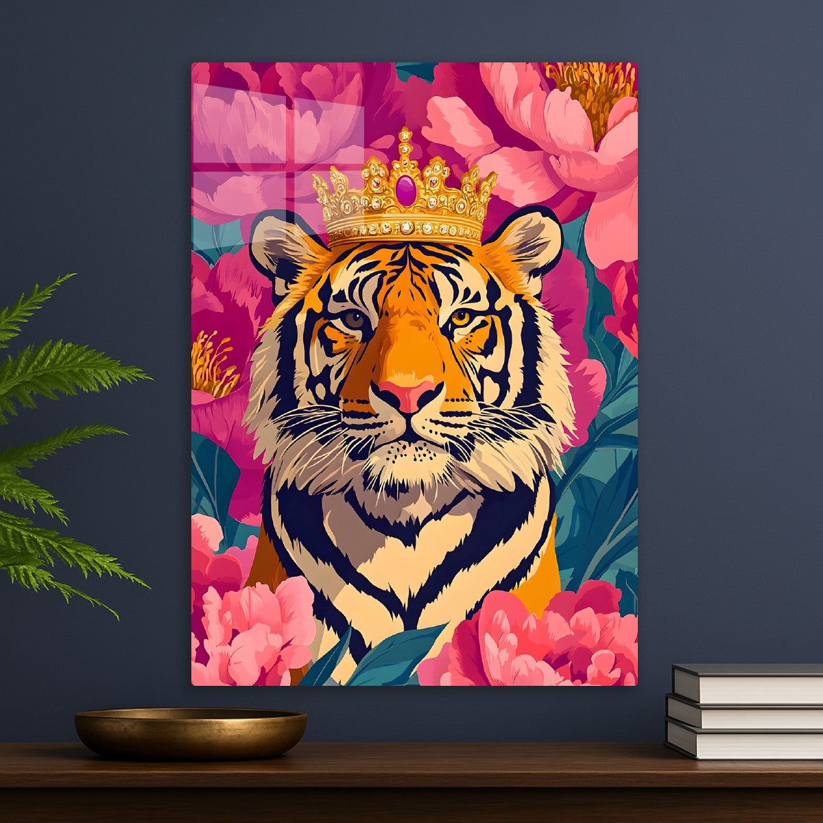 The Tiger king flower wall art