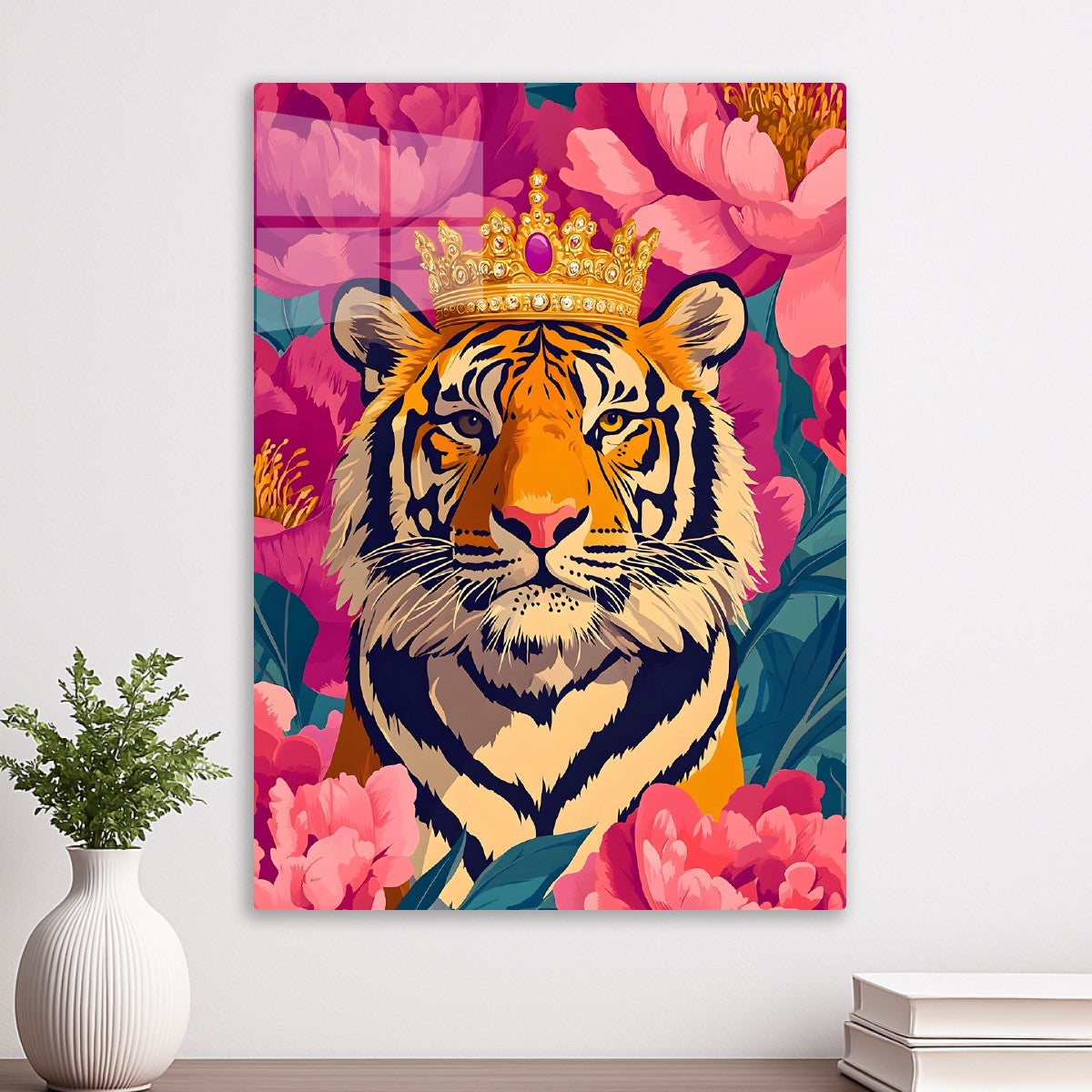 The Tiger king flower wall art