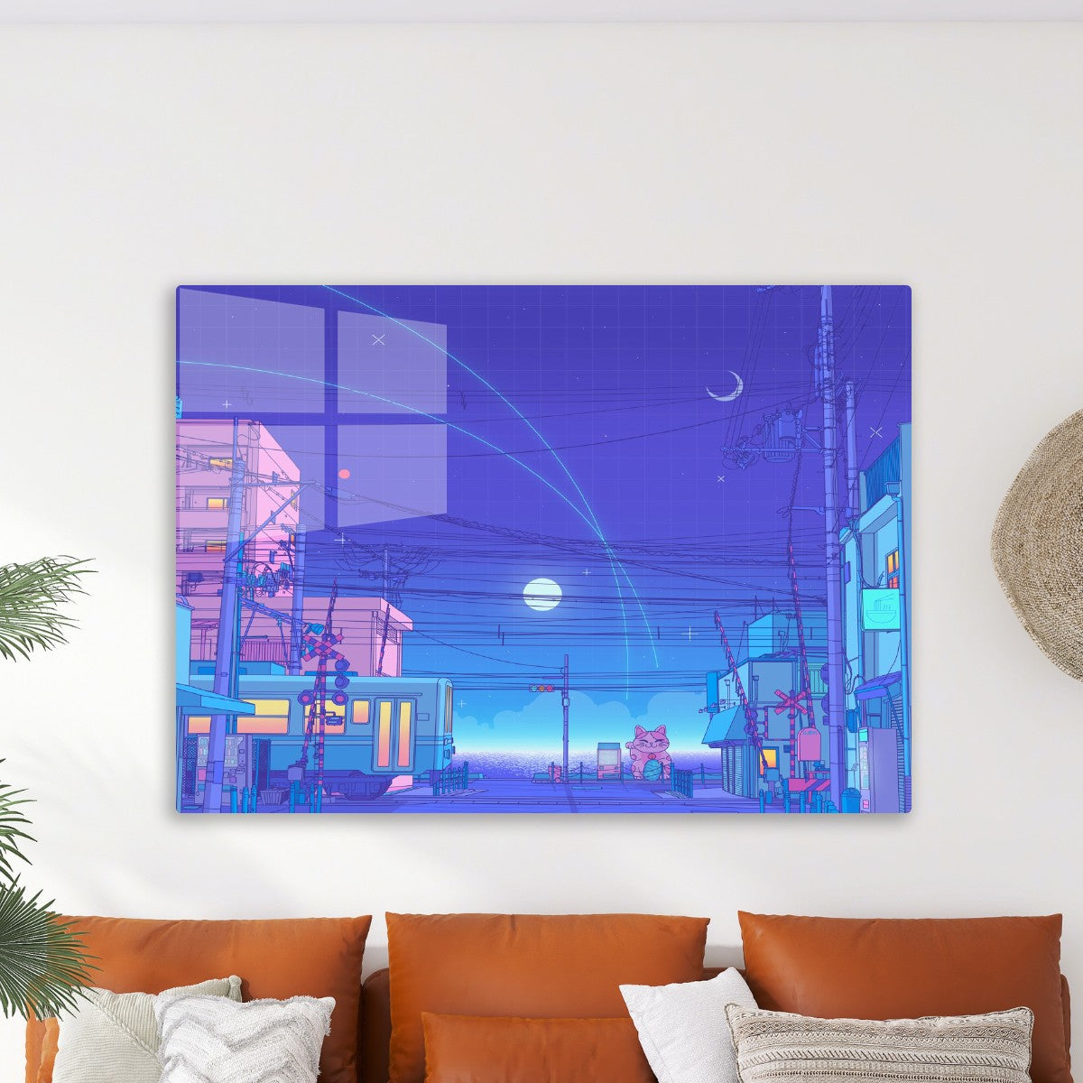 Lofi Japanese Cat wall art
