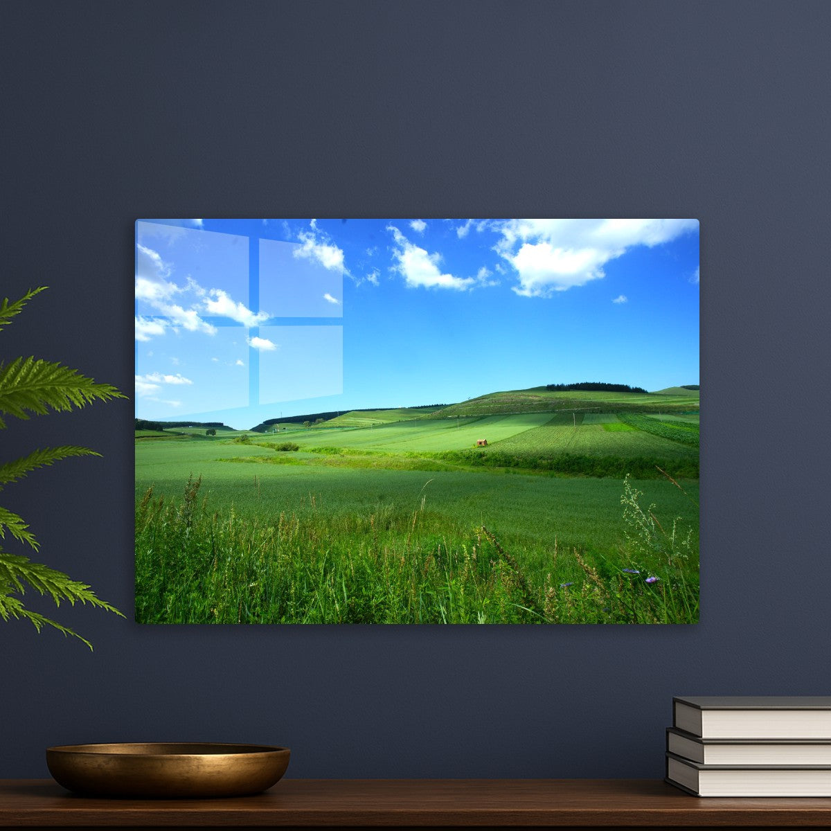 Green Rolling Hills Landscape