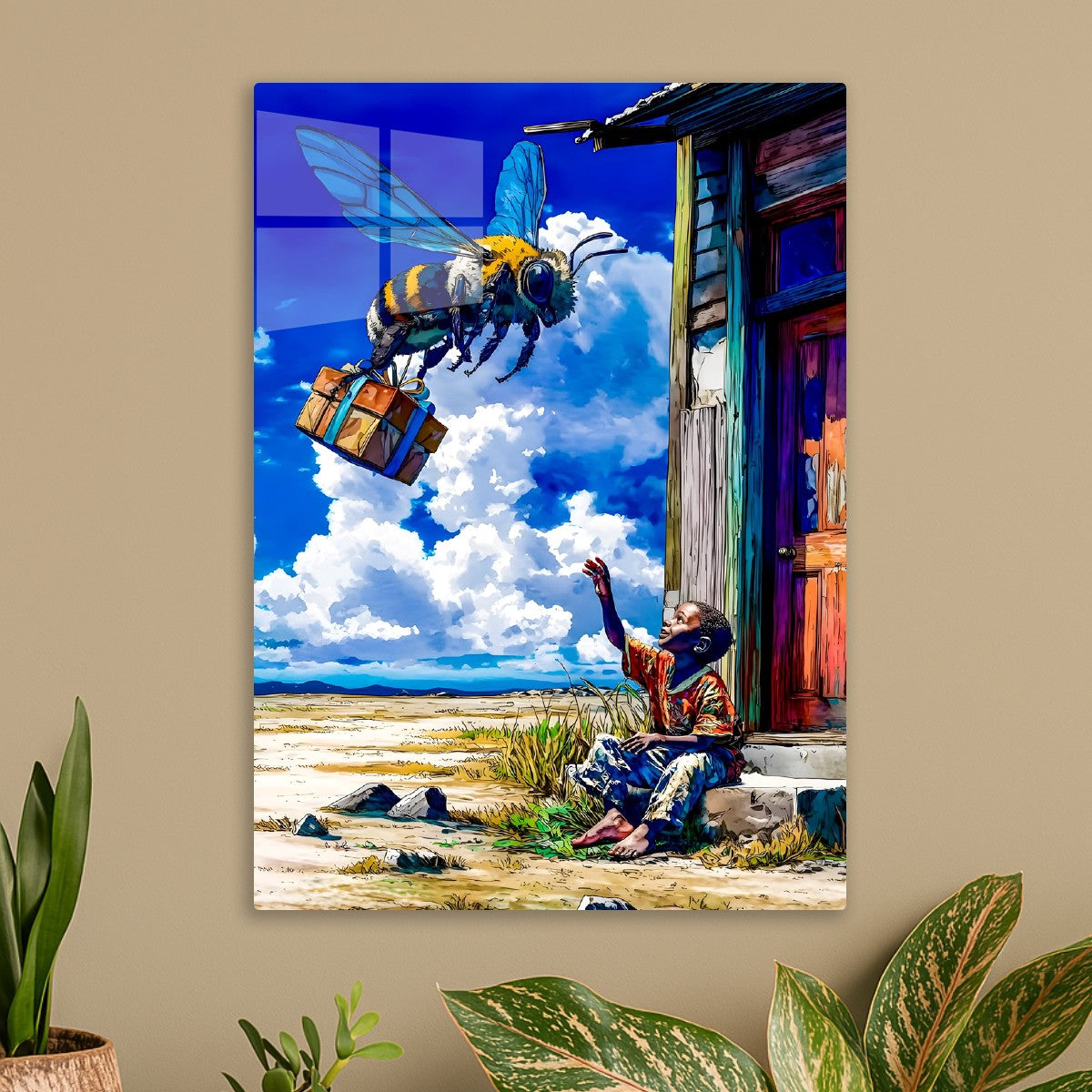 Bee Delivering Box Fantasy