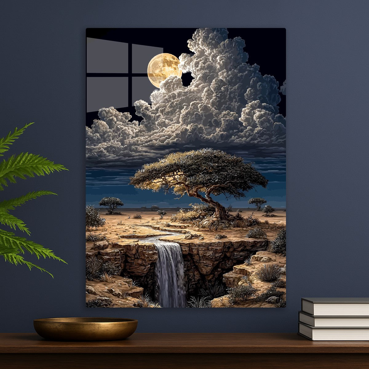 Fantasy Waterfall Night