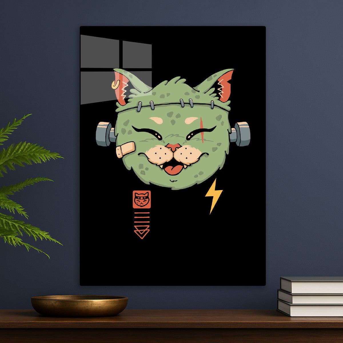 Frankenstein Meowster Cat