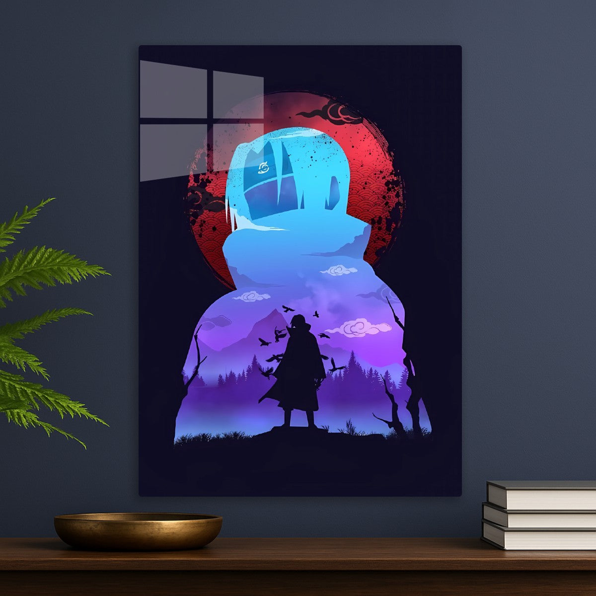 Itachi Red Moon Silhouette