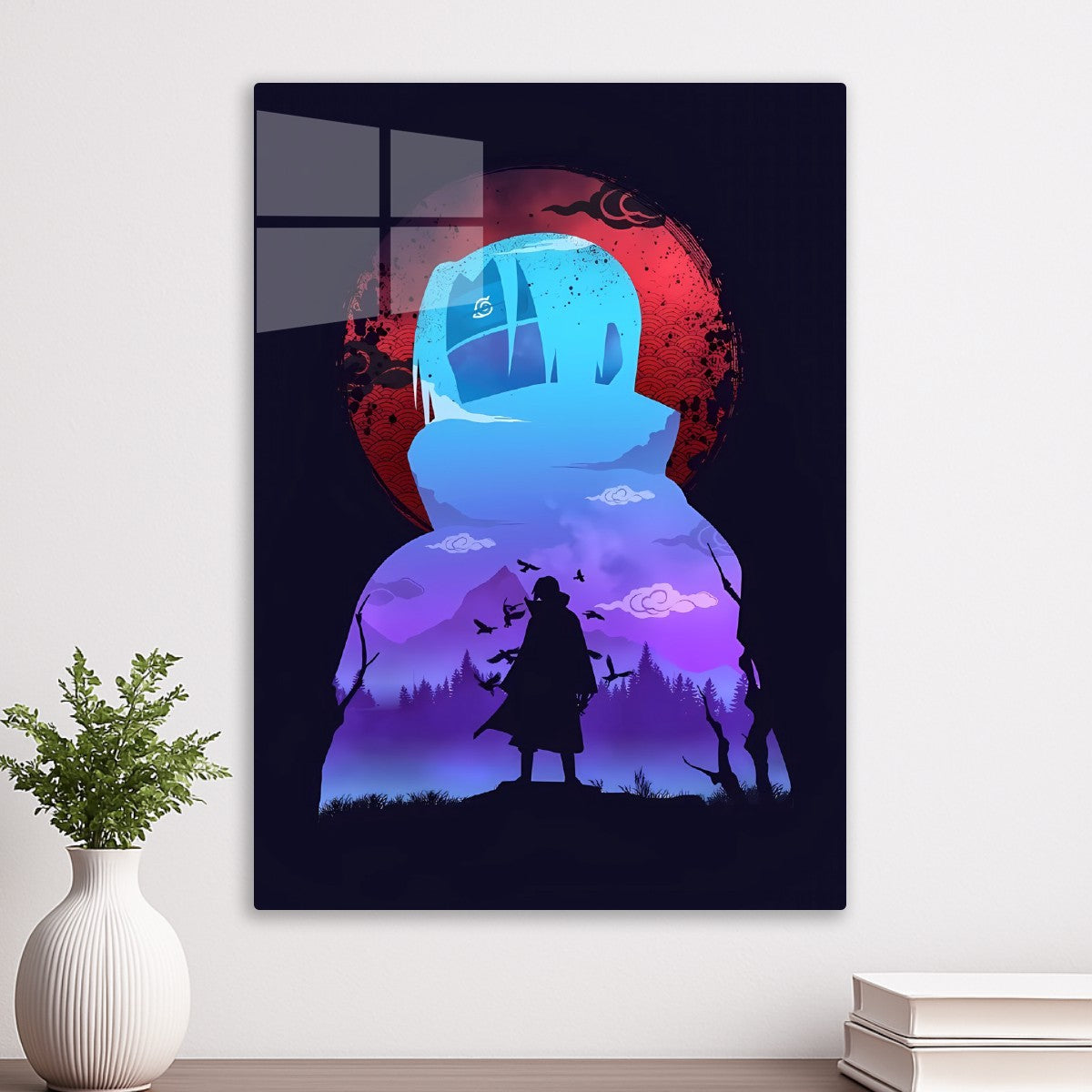 Itachi Red Moon Silhouette