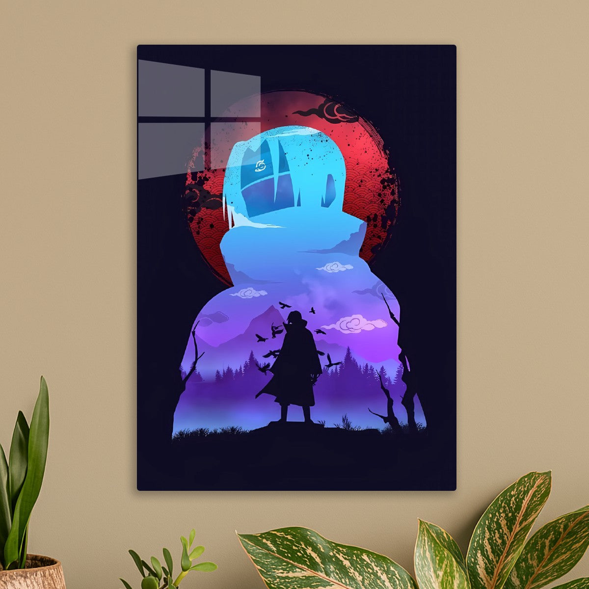 Itachi Red Moon Silhouette