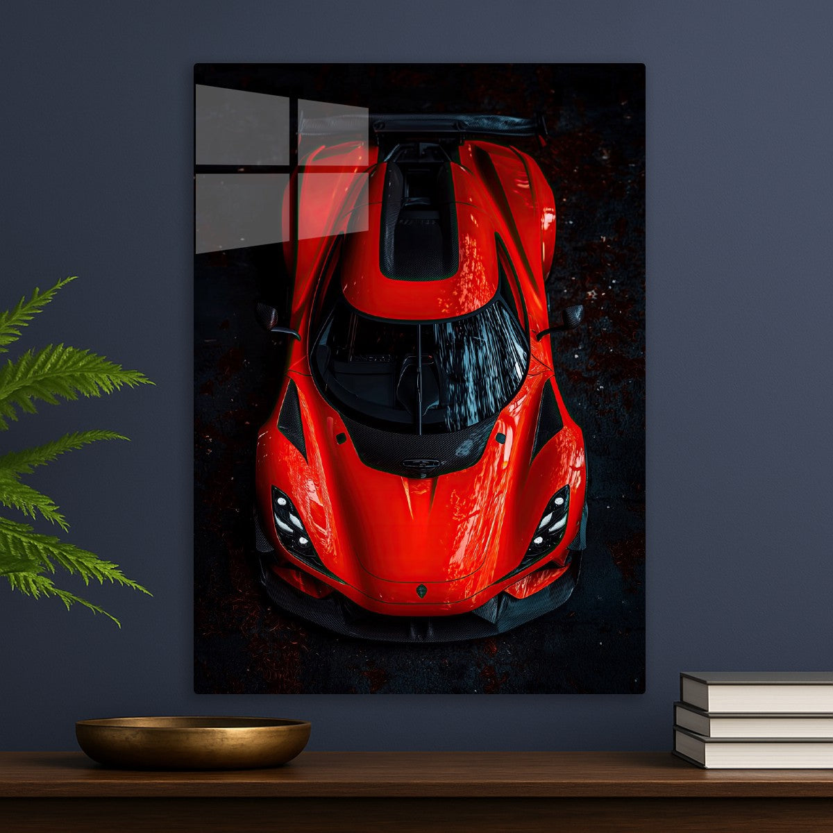 Red Hypercar Top-Down