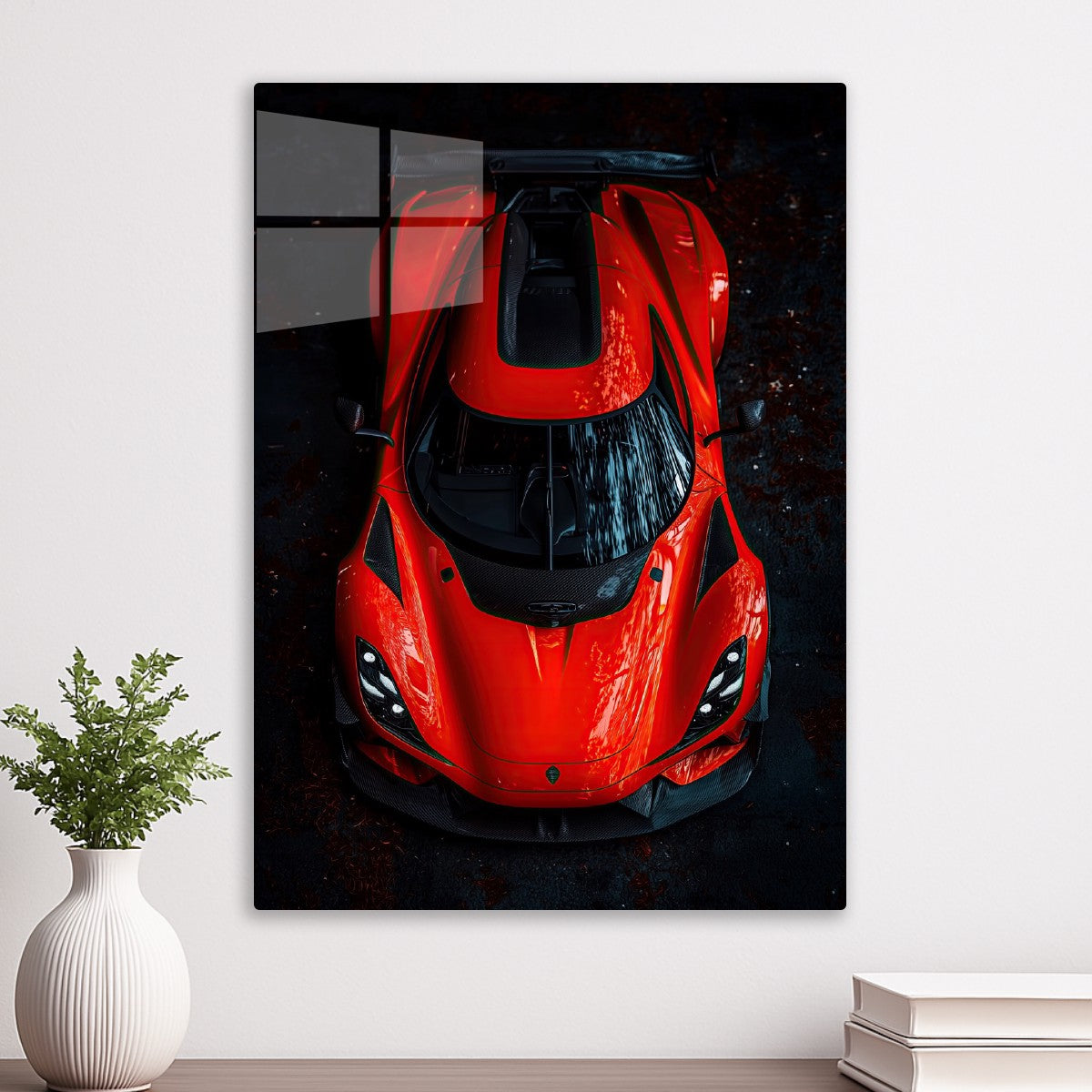 Red Hypercar Top-Down