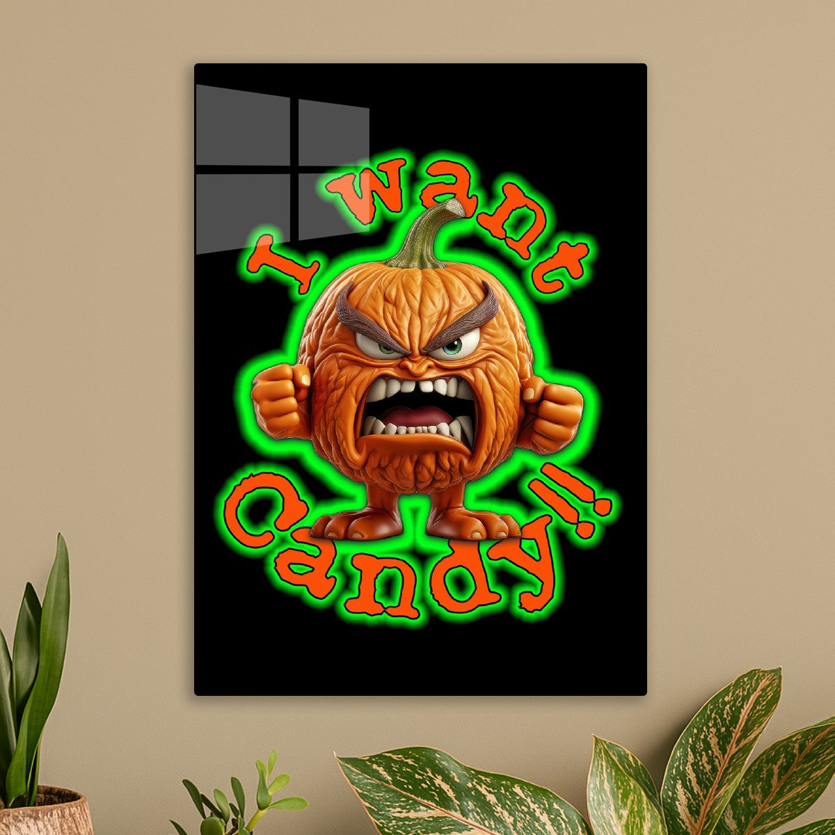 Angry Pumpkin Wants Candy