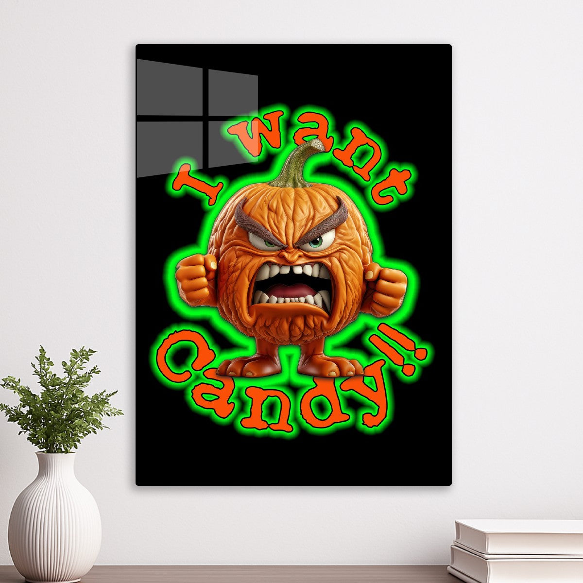 Angry Pumpkin Wants Candy