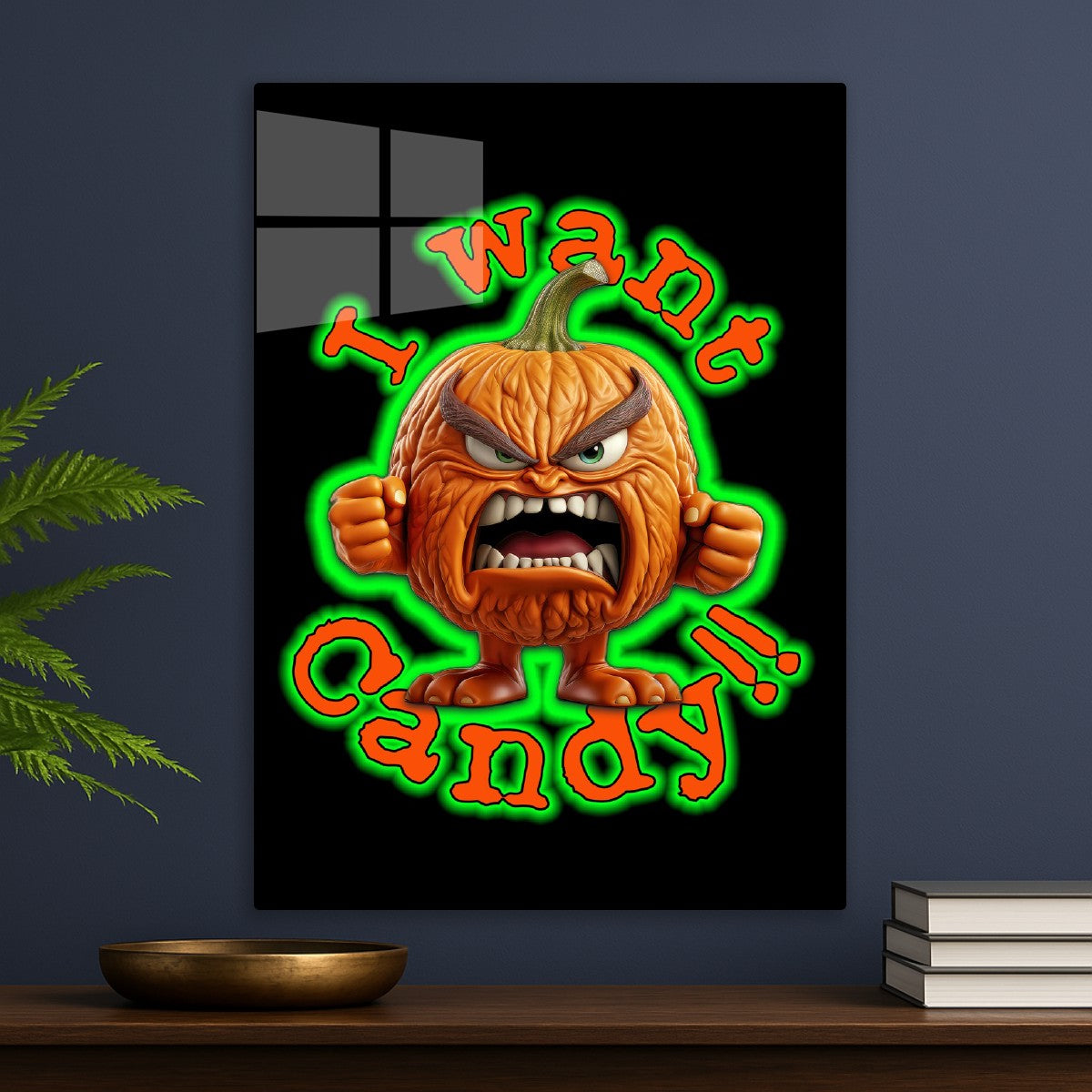 Angry Pumpkin Wants Candy