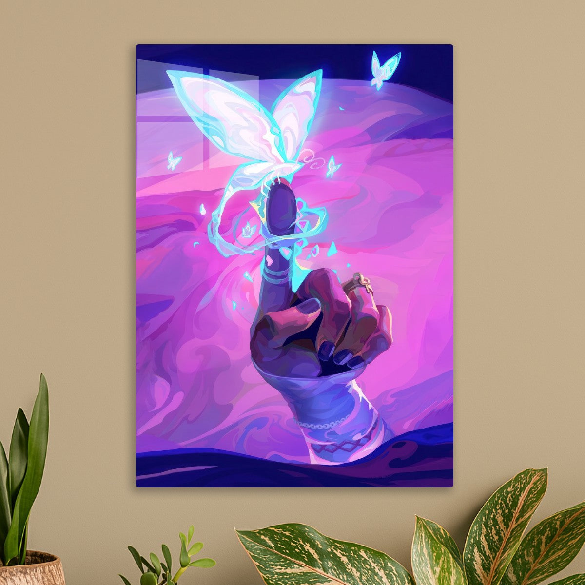 hand and bytterfly