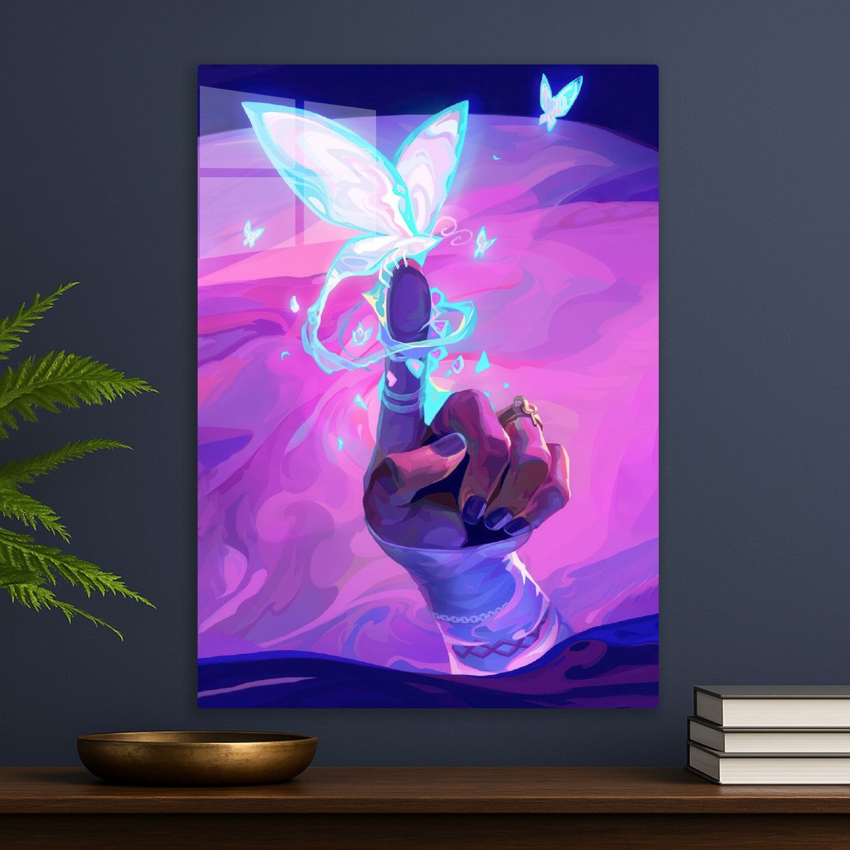 hand and bytterfly
