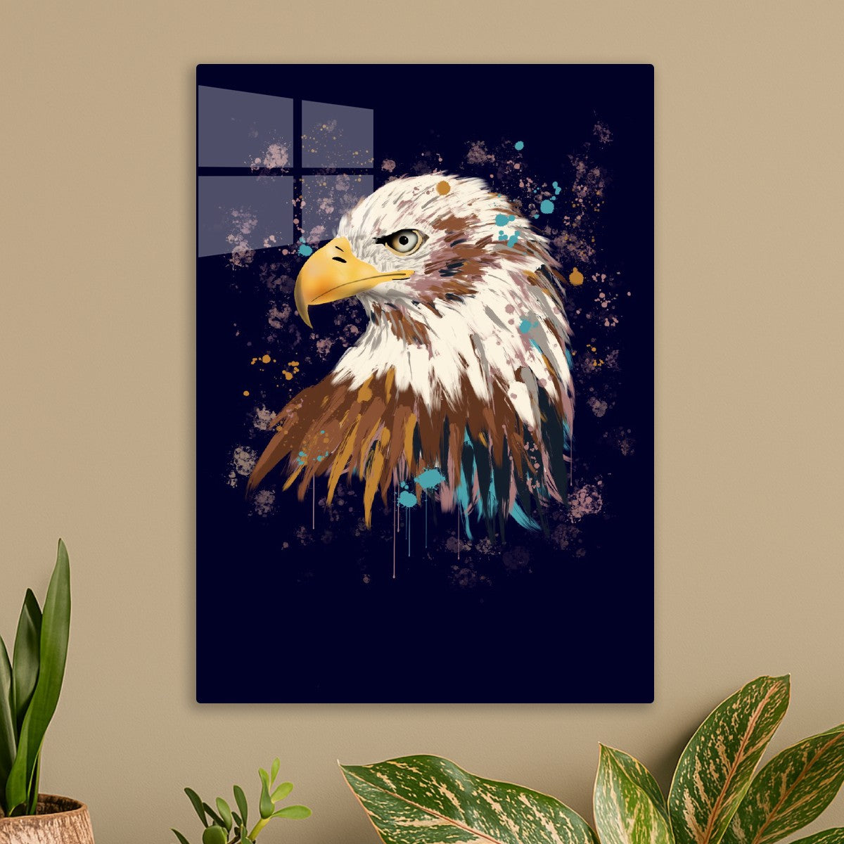 Colorful eagle portrait