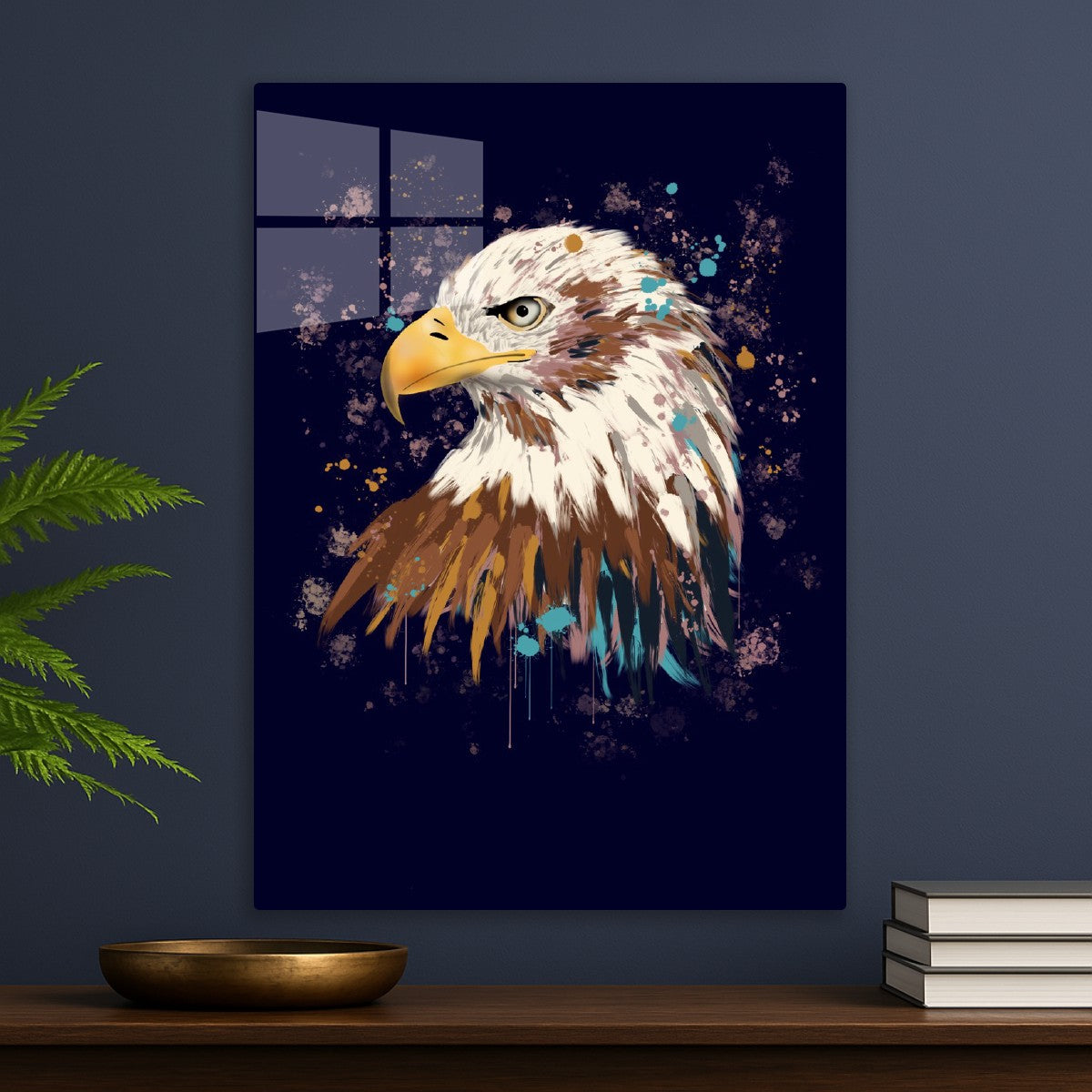 Colorful eagle portrait
