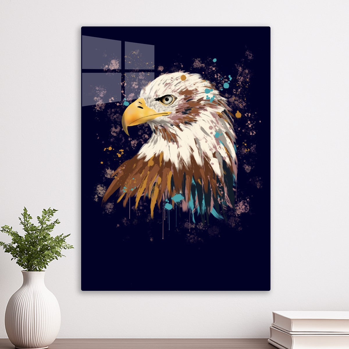 Colorful eagle portrait