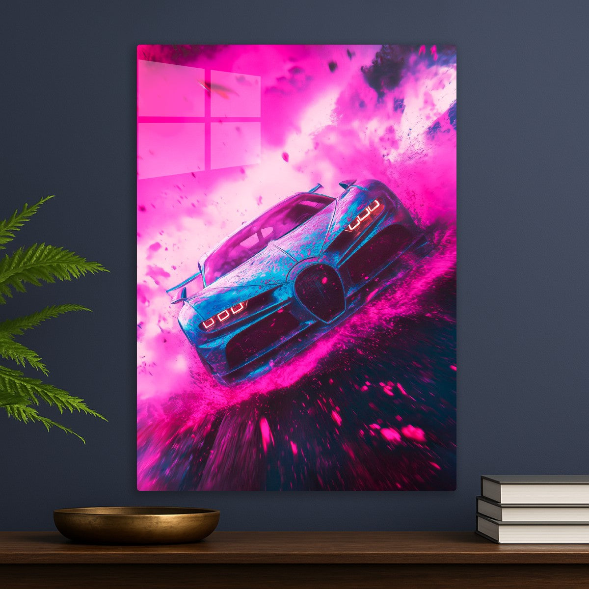 Bugatti with Pink Explosion