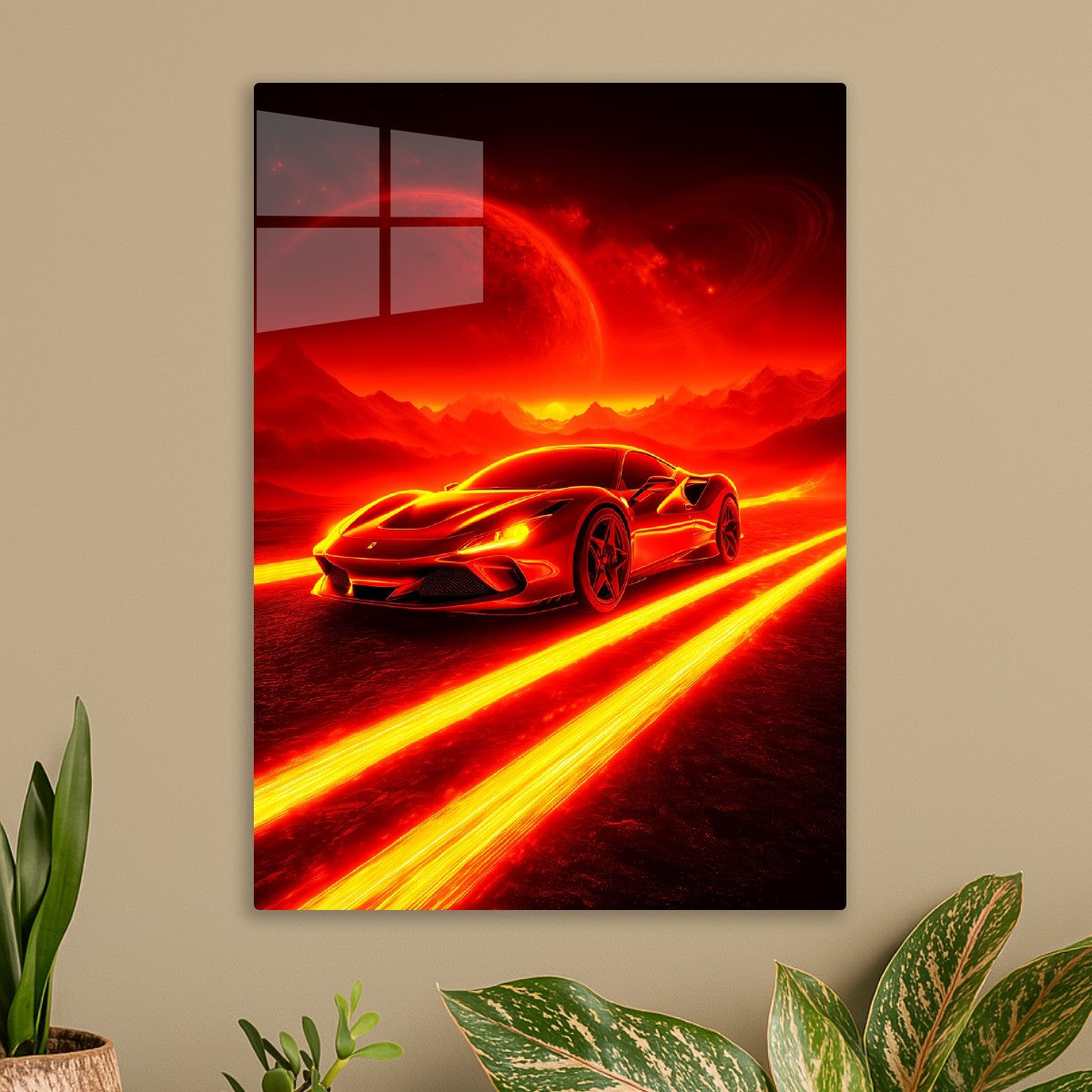 Ferrari with Neon light