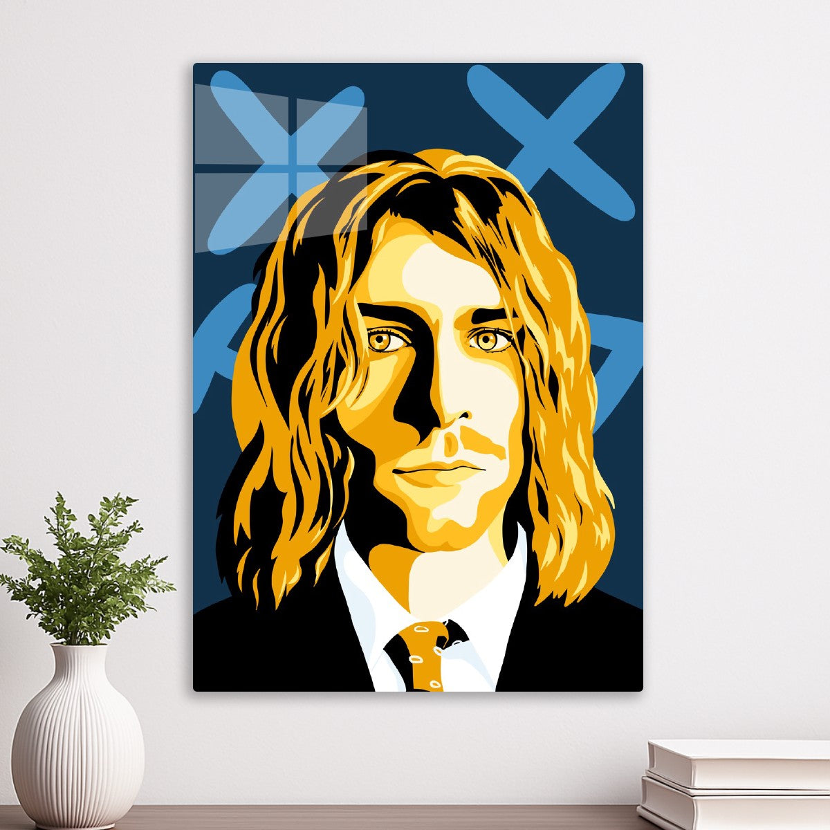 Kurt Cobain Yellow Potrait Art