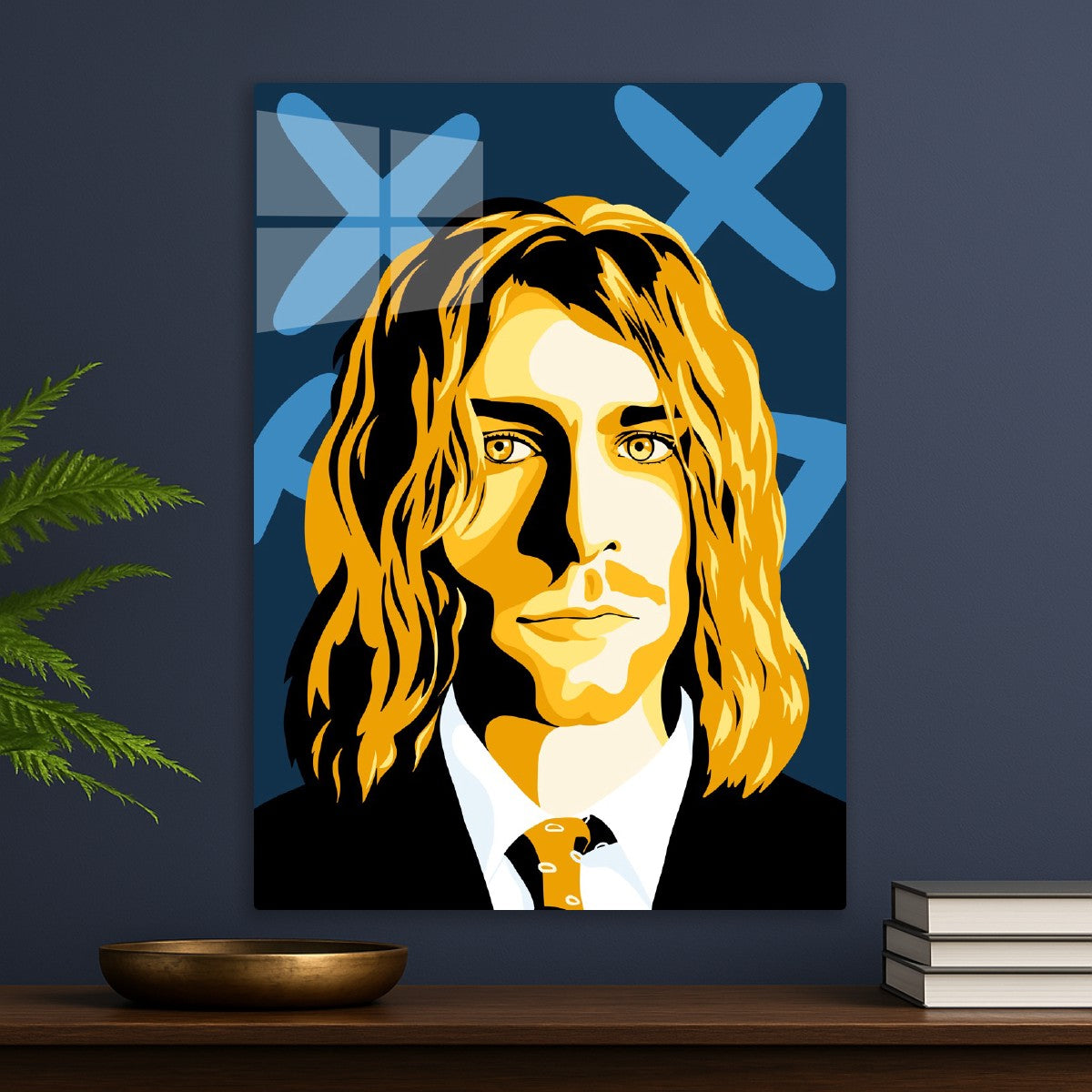 Kurt Cobain Yellow Potrait Art
