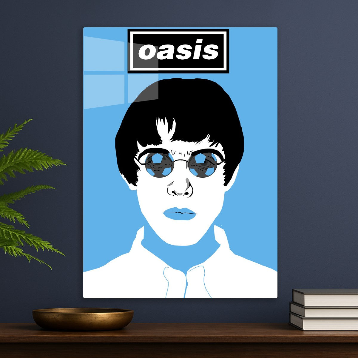 Oasis Britpop Legacy Blue Art