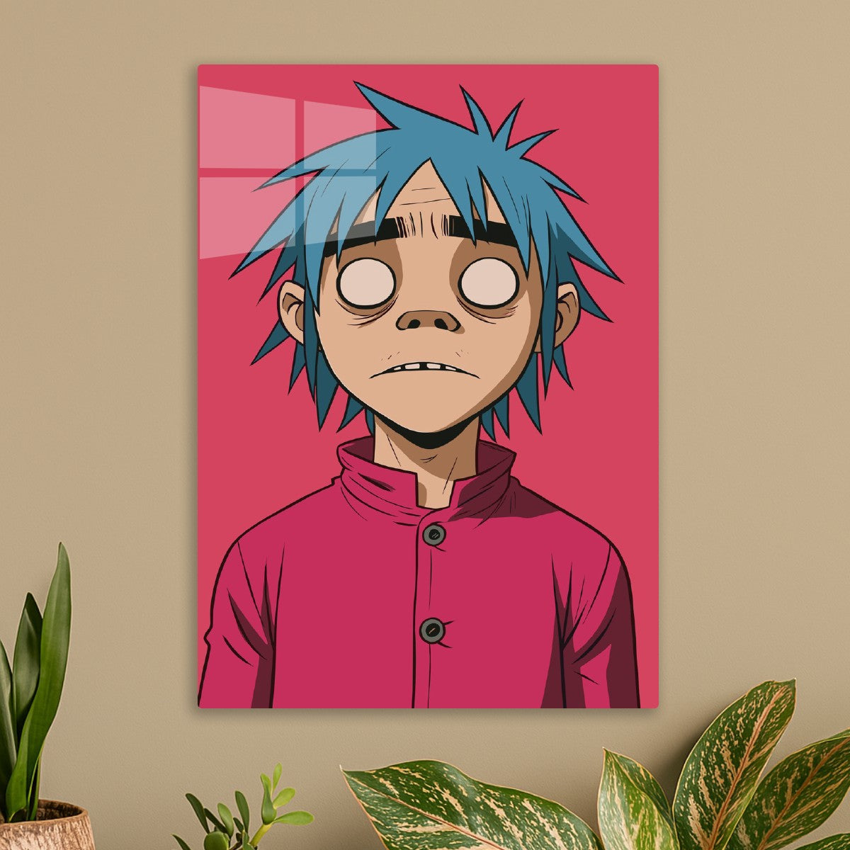 Gorillaz Animated Portrait Red