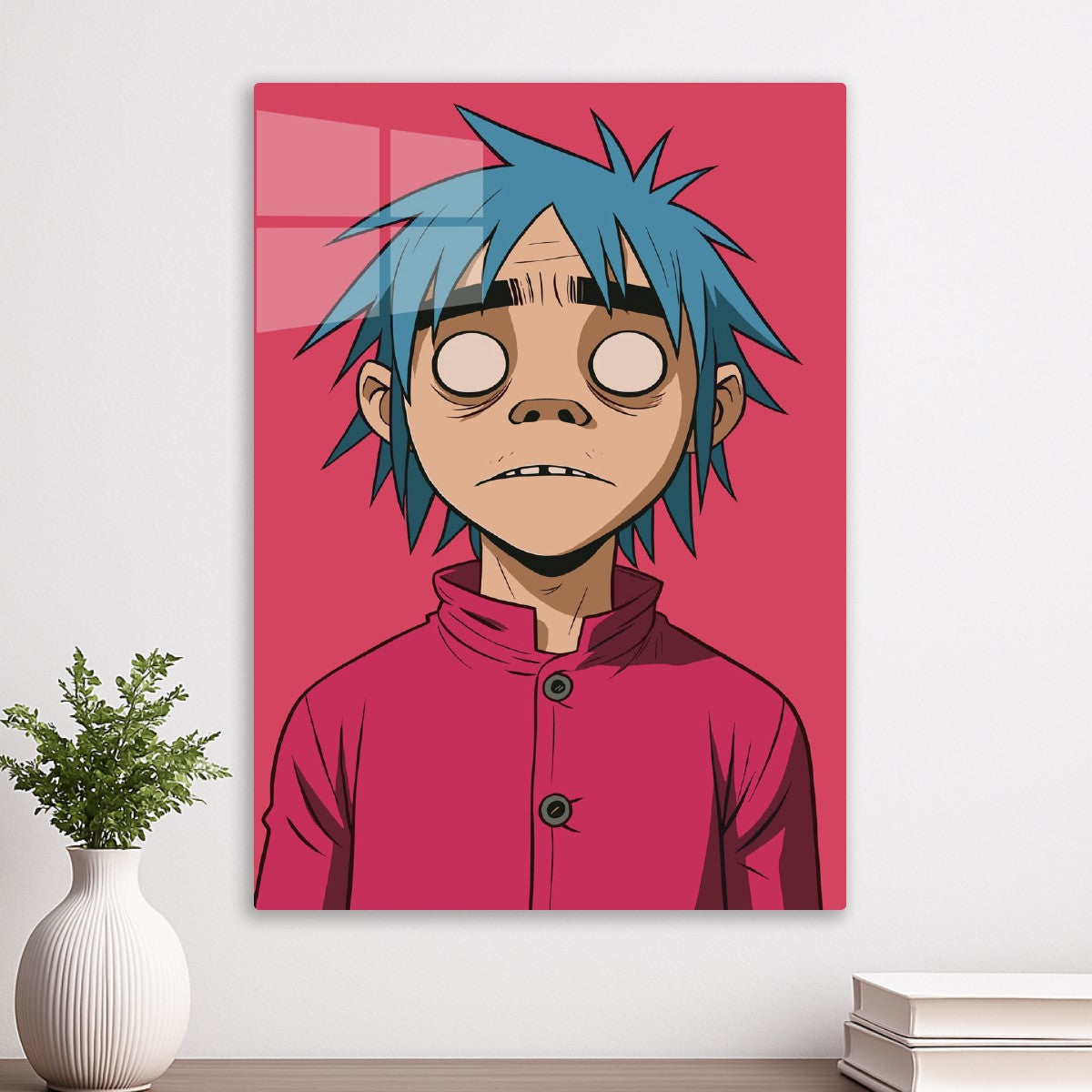 Gorillaz Animated Portrait Red
