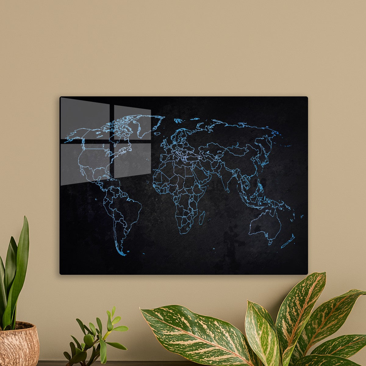 Mapa mundi Teal