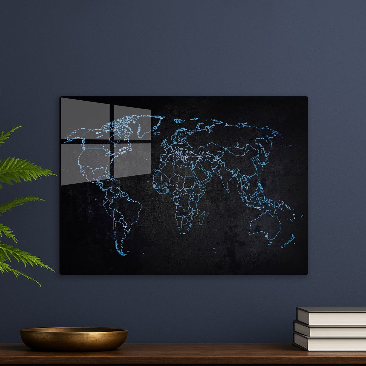 Mapa mundi Teal