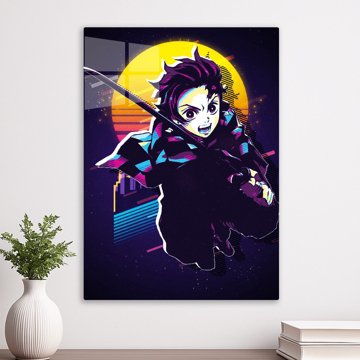 Tanjiro Kamado, Demon Slayer Kimetsu no Yaiba Retro Art